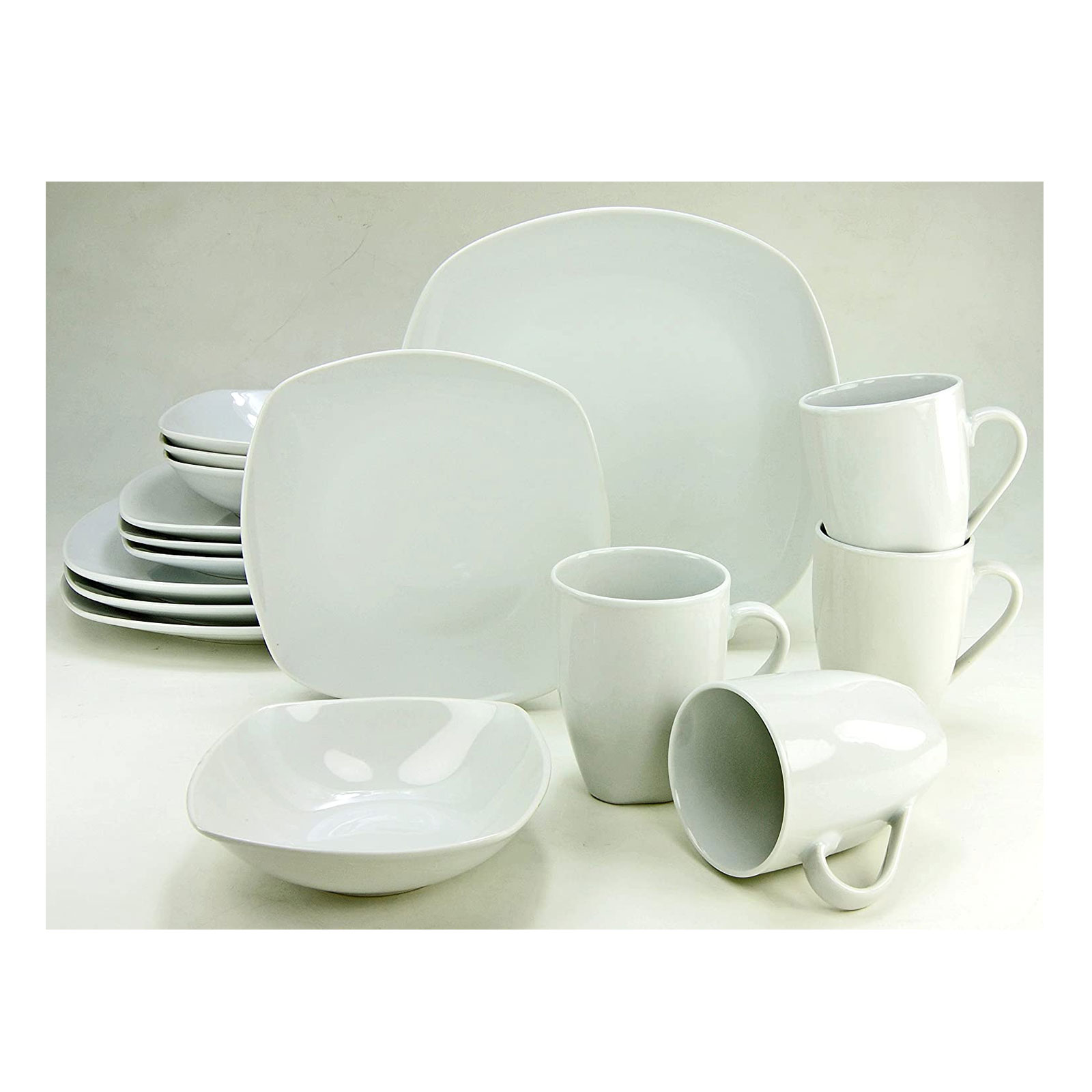 CreaTable Kombiservice 16 Teile, Square weiß