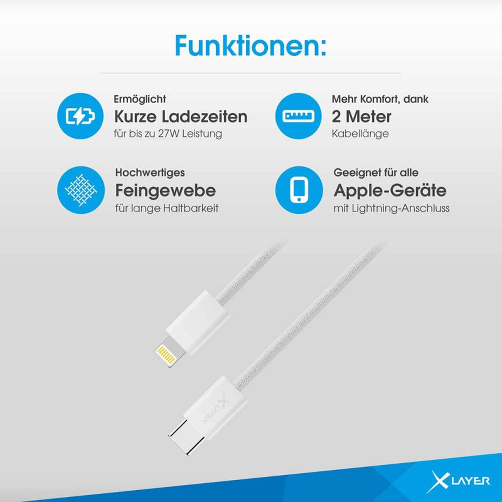 XLA USB-C AUF LIGHTN 2M WS APP