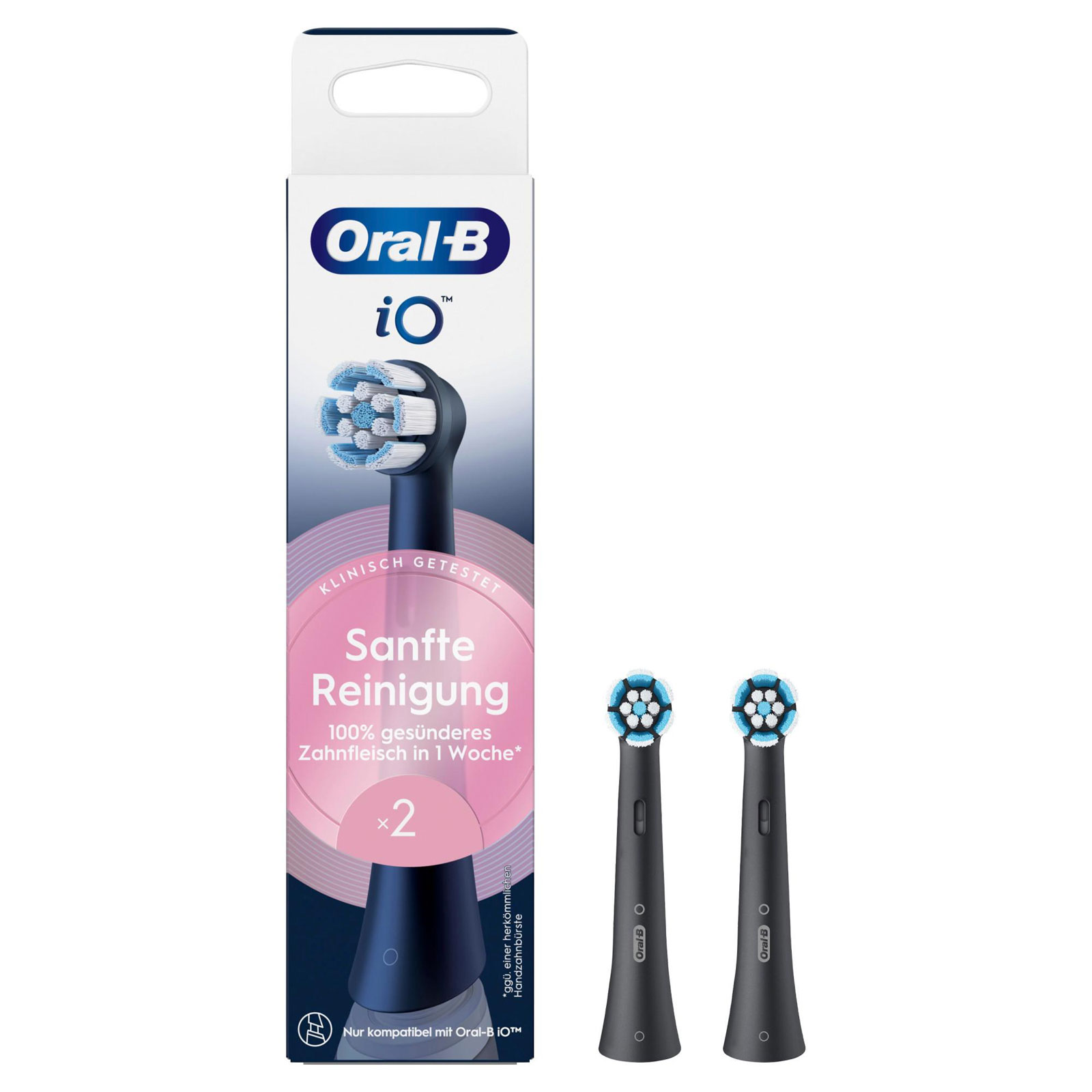 Oral-B iO Original Aufsteckbürsten 2er Set Schwarz Oral-B iO Original Aufsteckbürsten 2er Set Schwarz
