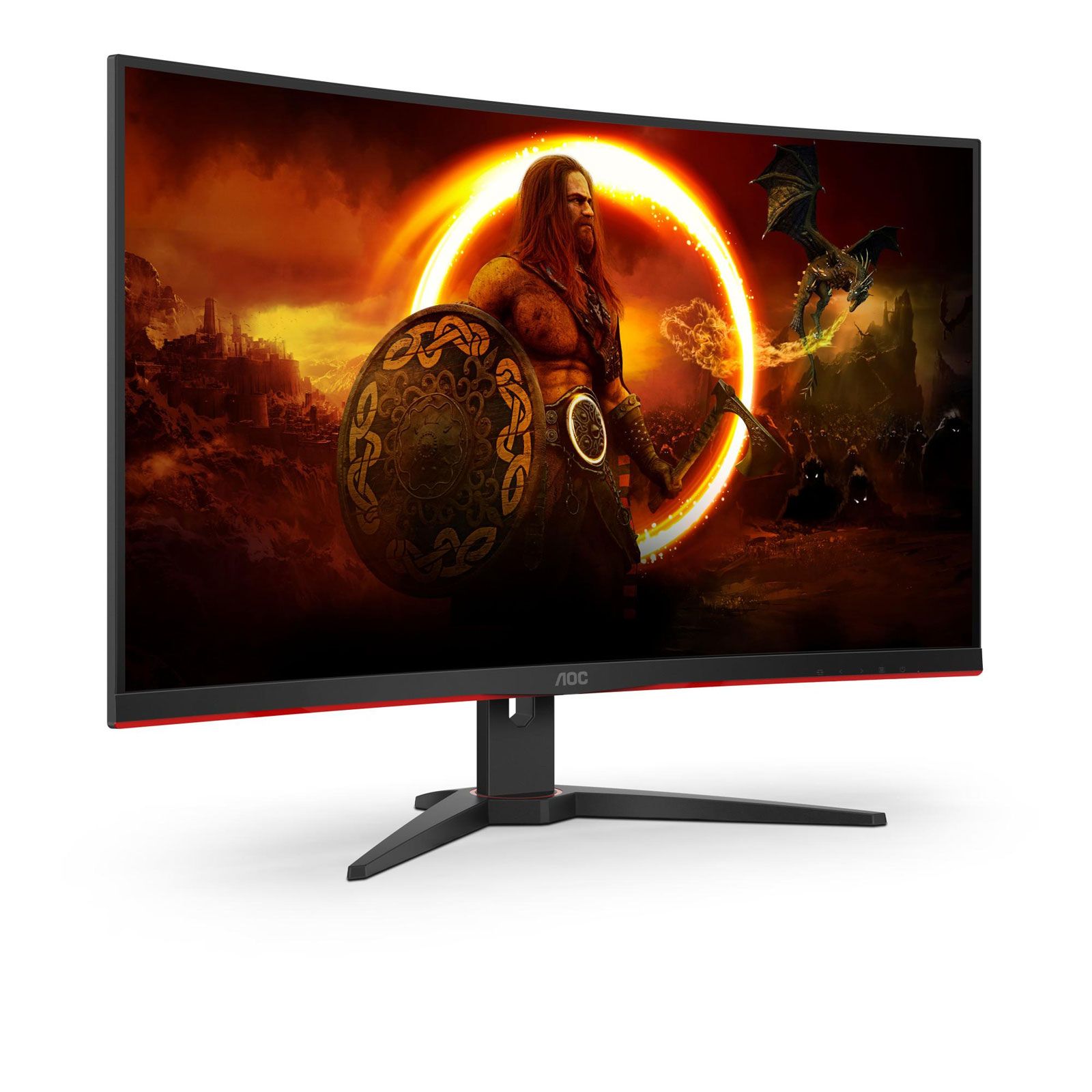 AOC Gaming-Monitor CQ32G2SE/BK, G2, Schwarz, 31,5 Zoll Curved, WQHD, VA, 165 Hz, 1 ms (HDMI, DisplayPort, neigbar, FreeSync)