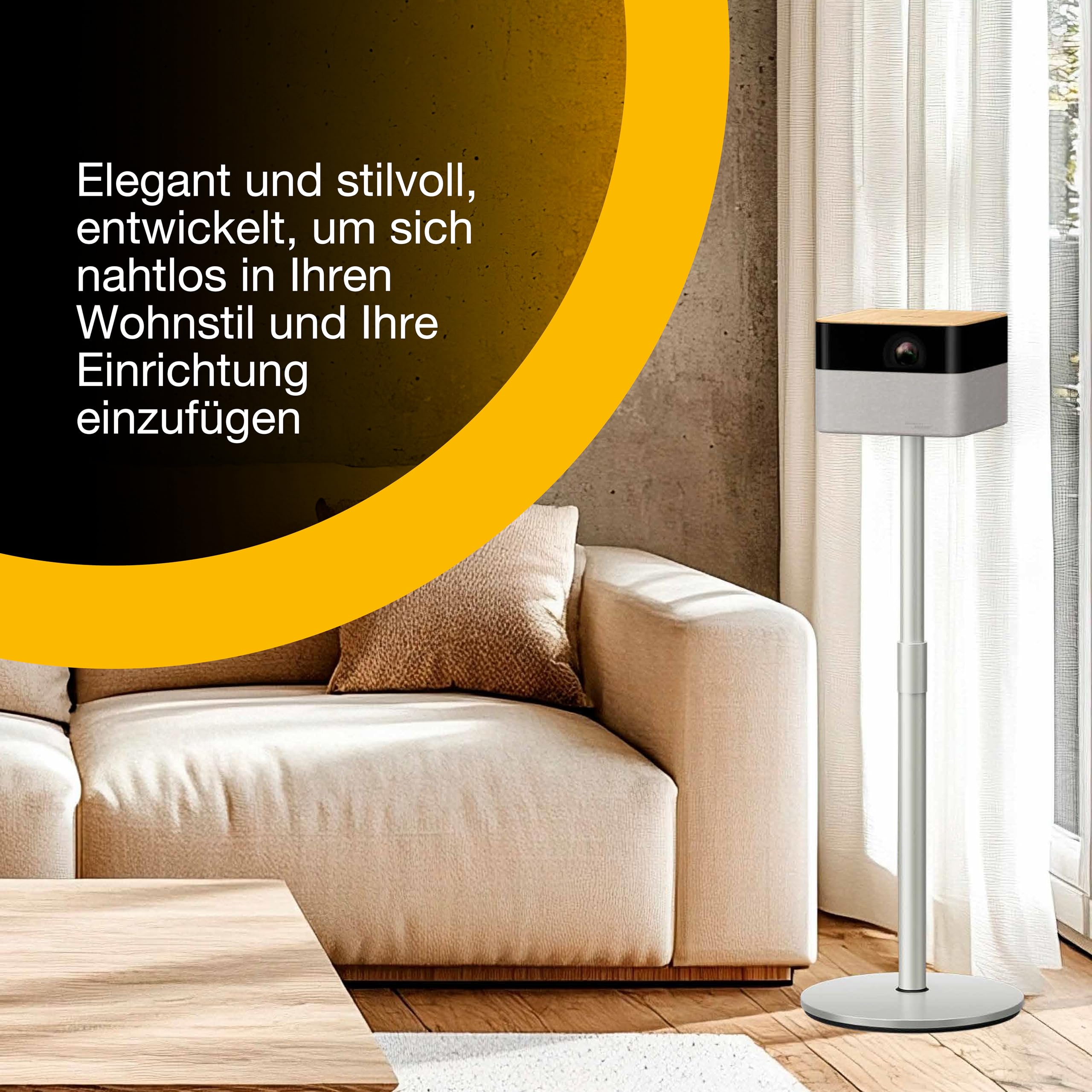 Epson Lifestudio Flex EF-72 Eiche, tragbarer Smart-Projektor, Sound by Bose