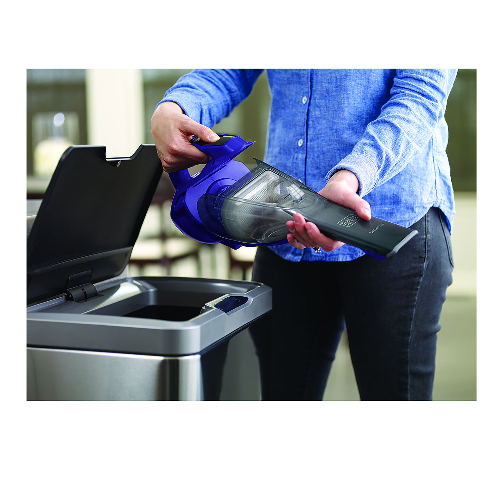 BLACK + DECKER DVA325JP07 27Wh - 10.8V Tierhaar Dustbuster Akkusauger Violett / Titanium