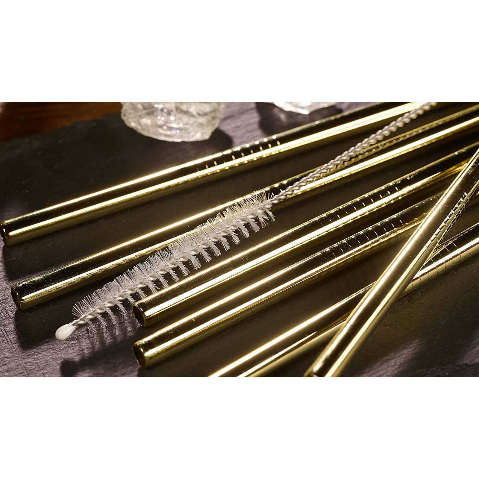 ECHTWERK Trinkhalme, Set, 6-tlg, inkl. Reinigungsbürste