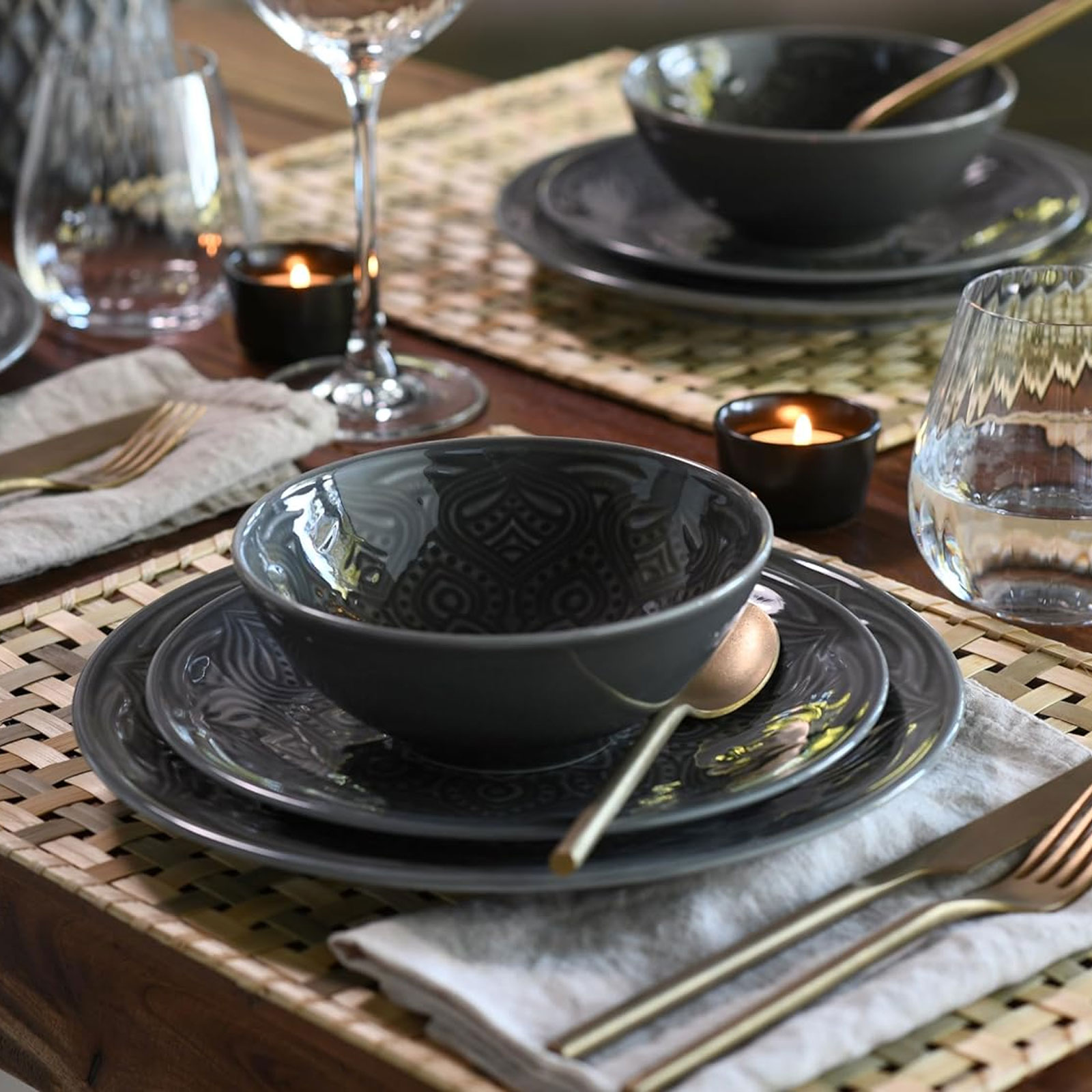 CreaTable Orient Mandala 21626 Geschirrset, 12-teilig