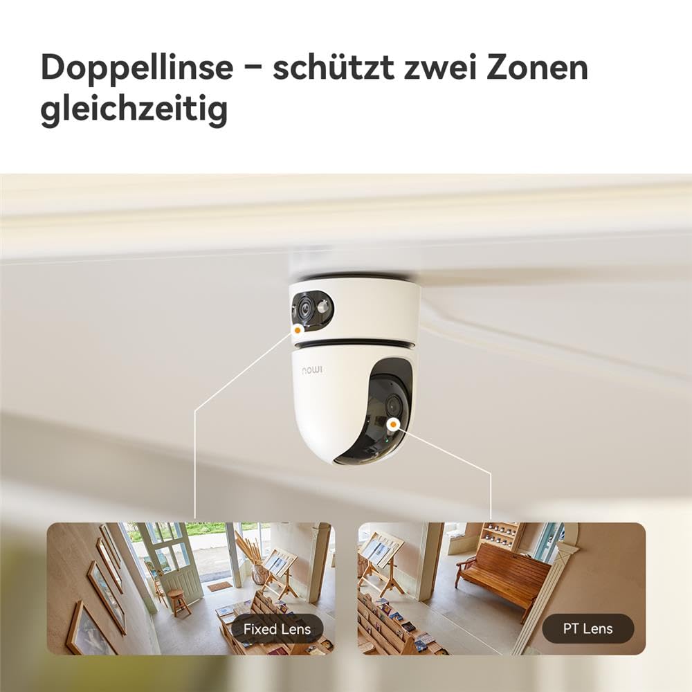 Imou Ranger Dual Pro 3MP+3MP WLAN Innenkamera mit 2 Objektiven, 360° PTZ