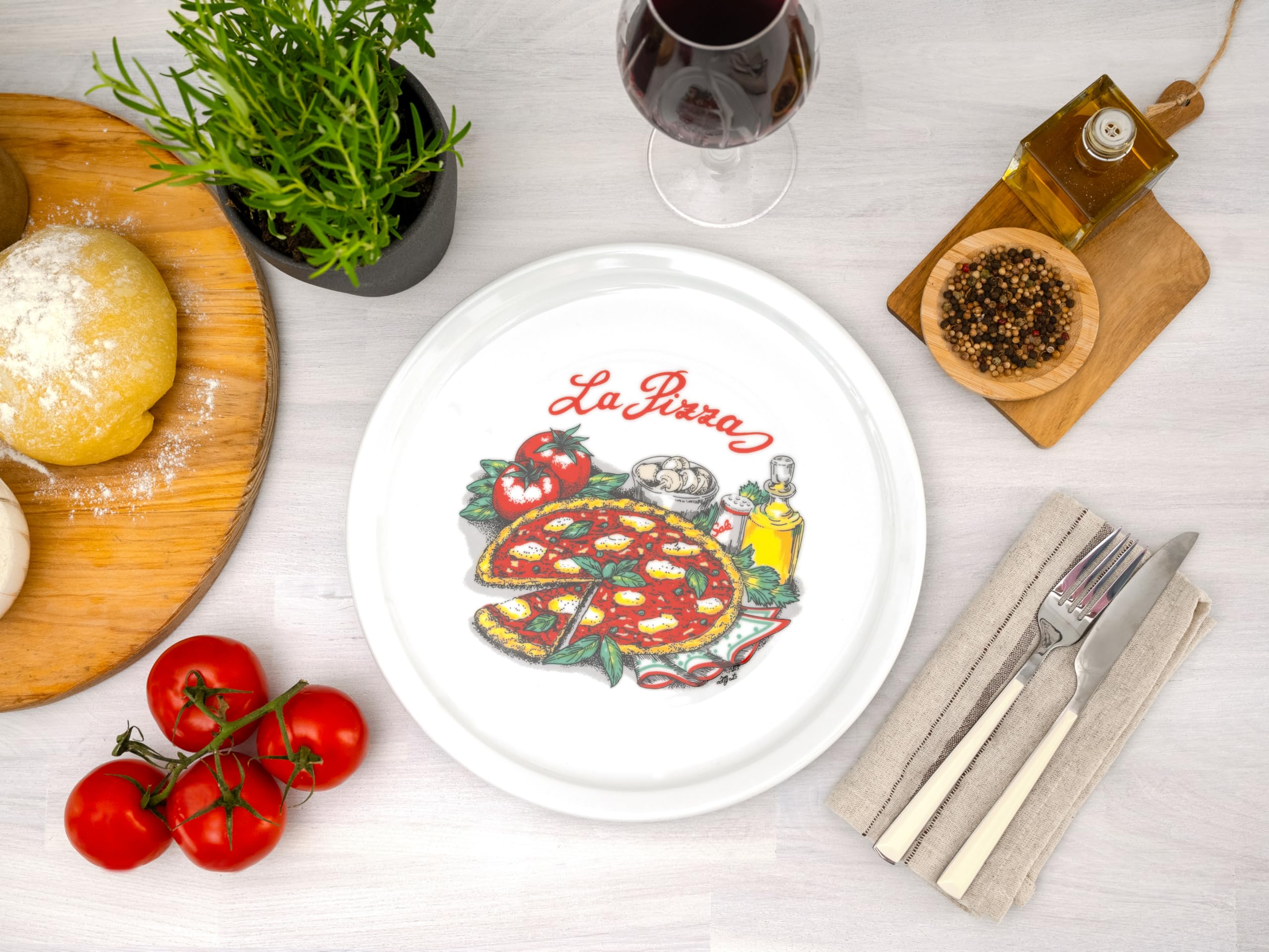 Creatable 24440 Pizzateller Serie Milano-La Pizza 4-tlg. 4 Personen