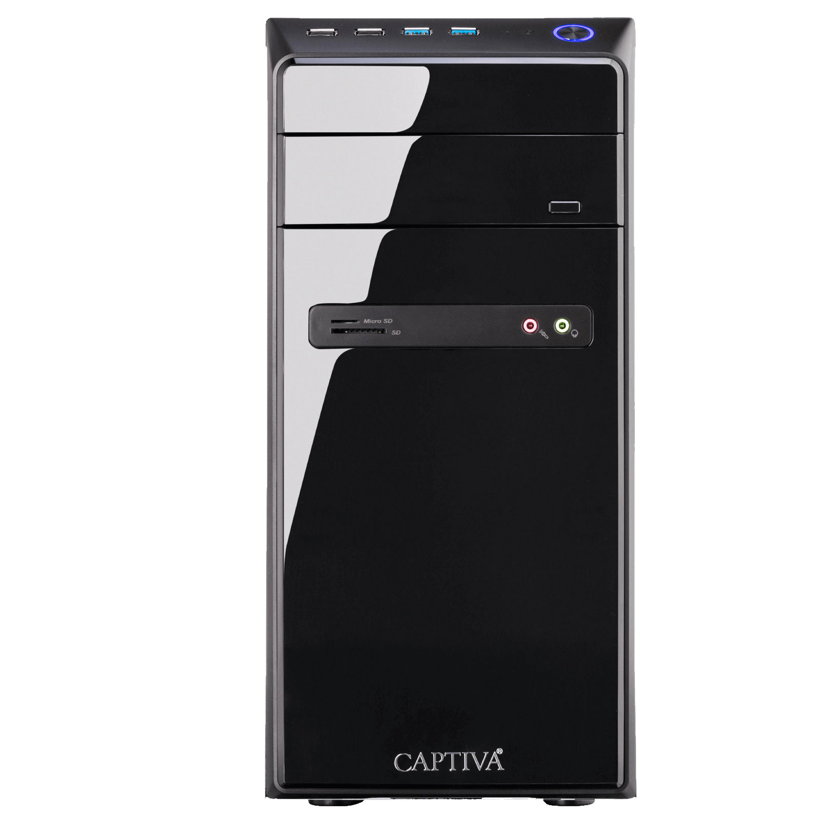 Captiva Power Starter I57-553, Intel G6400, 16GB, 480GB SSD, 2TB HDD, schwarz Desktop-PC (Pentium Gold G6400, Windows 11 Home)