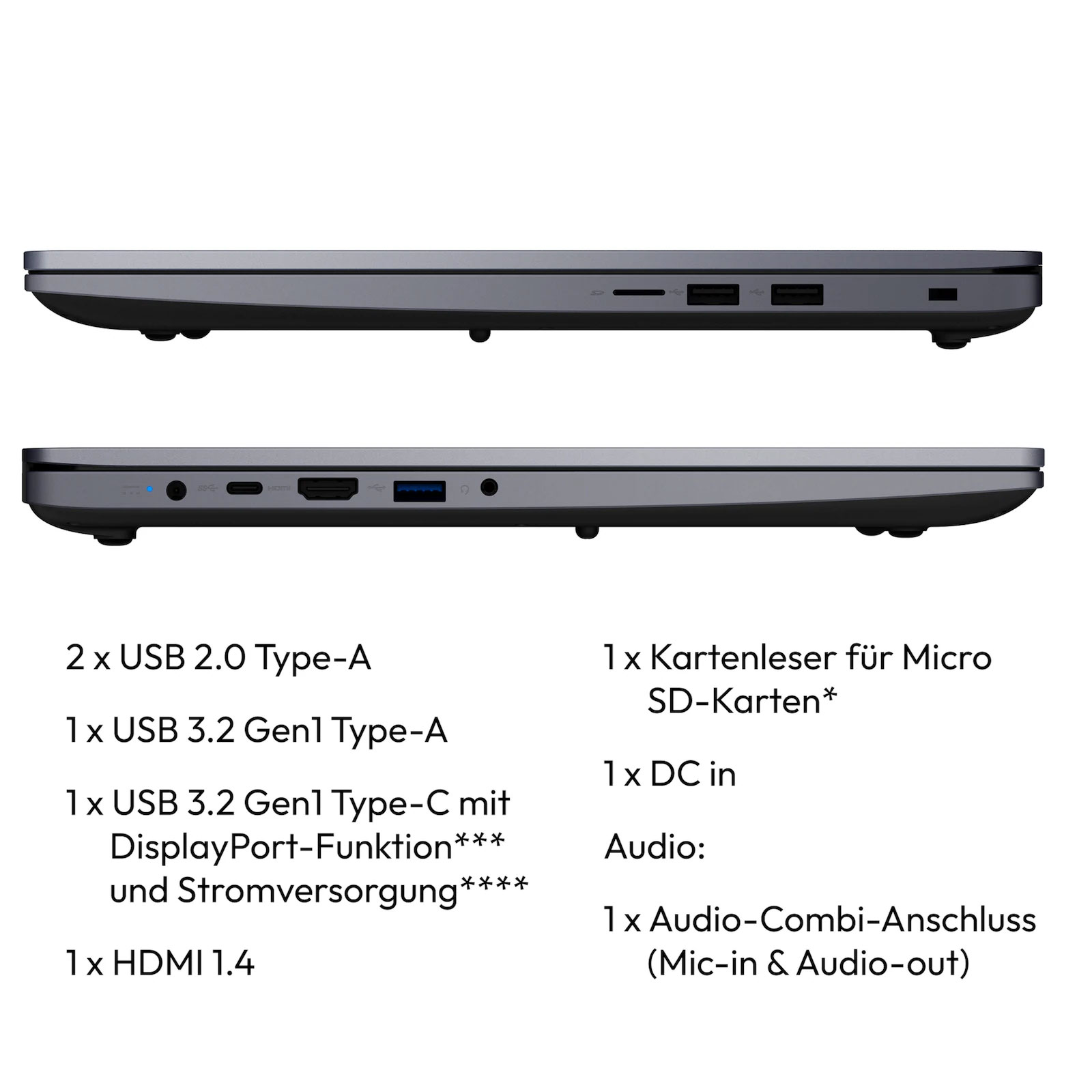 Medion Avantum 17 E1e, Grau, 17,3 Zoll, Full HD, IPS, Intel N100, 4 GB, 128 GB SSD, Intel UHD