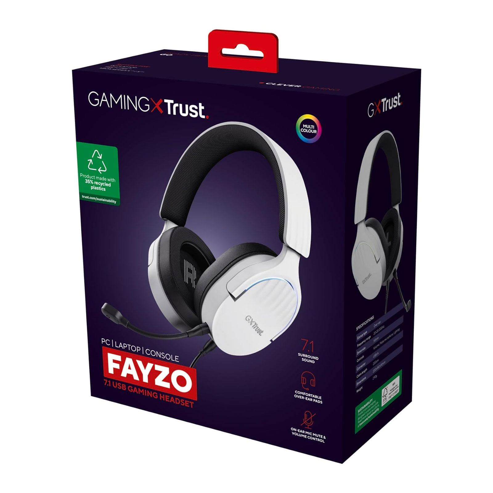 Trust GXT 490 FAYZO Gaming-Headset Ohrumschließend Kabelgebunden Surround-Sound