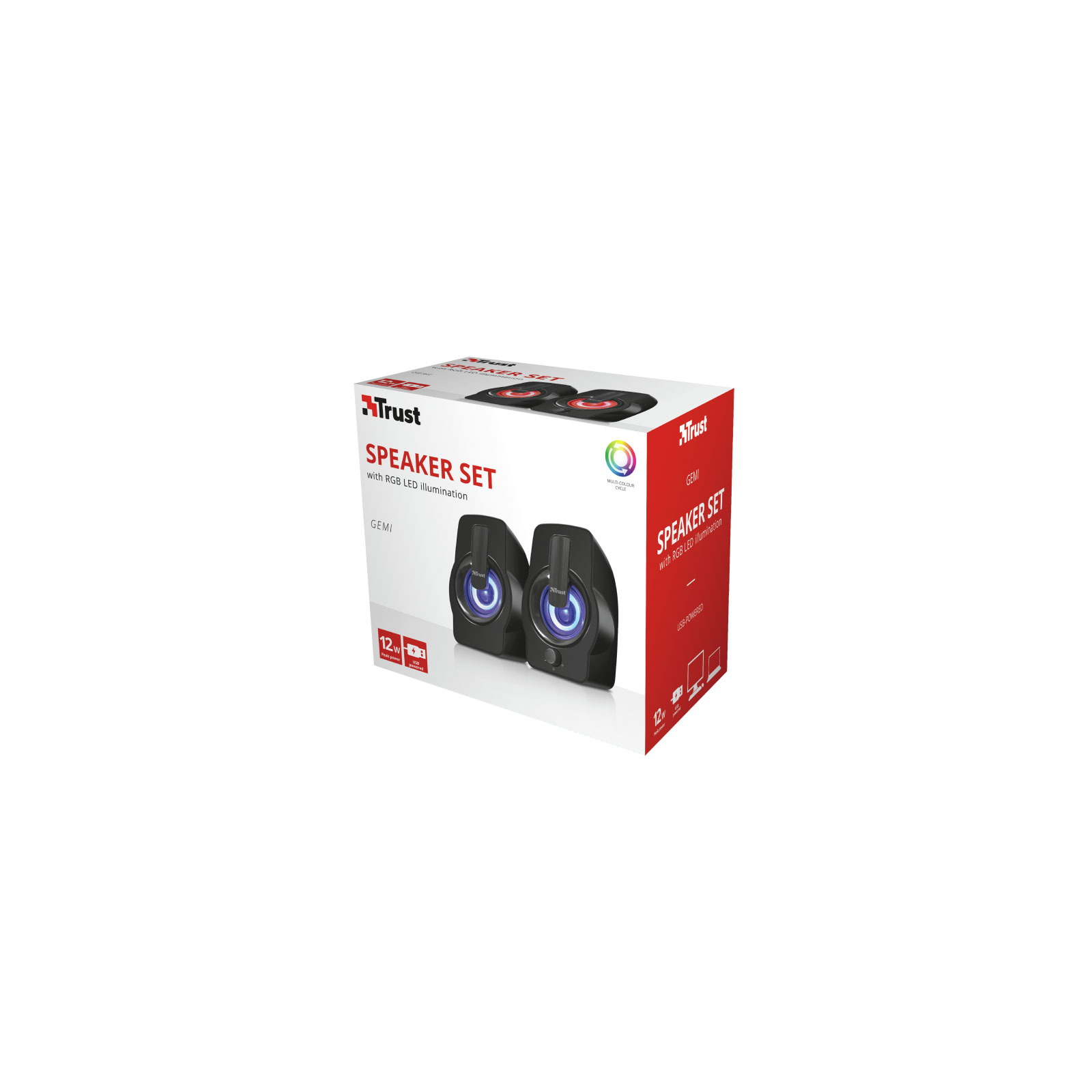 TRUST Gemi RGB 2.0 Speaker Set - Red