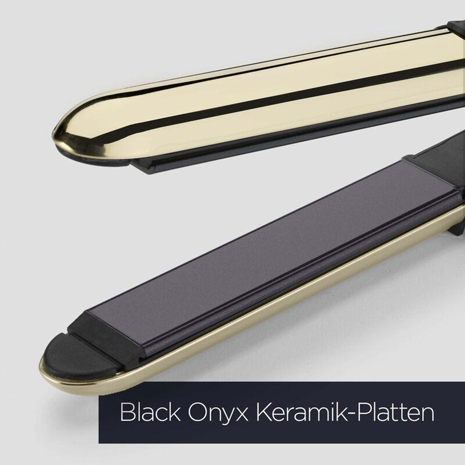 BaByliss ST484E Black Onyx Glätteisen (Advanced Ceramics™-Heizsystem, 5 Temperaturstufen von 130°C bis 235°C, Keramikplatten mit schwarzem Onyx, Ionen-Technologie mit Anti-Frizz Effekt, 15 Sekunden Aufheizzeit, automatische Abschaltfunktion