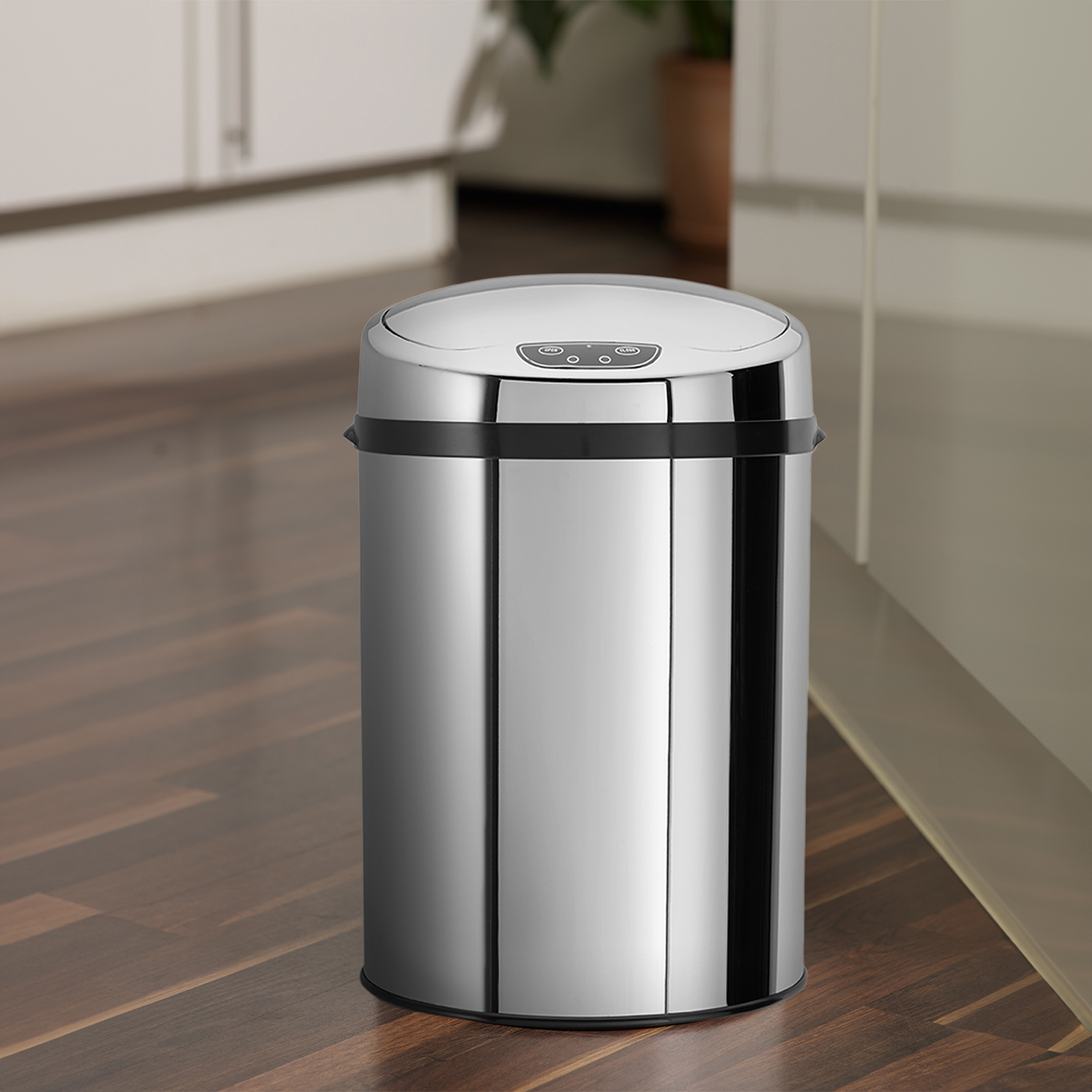 Echtwerk Büro/-Badabfalleimer mit Sensor 9L - Inox 