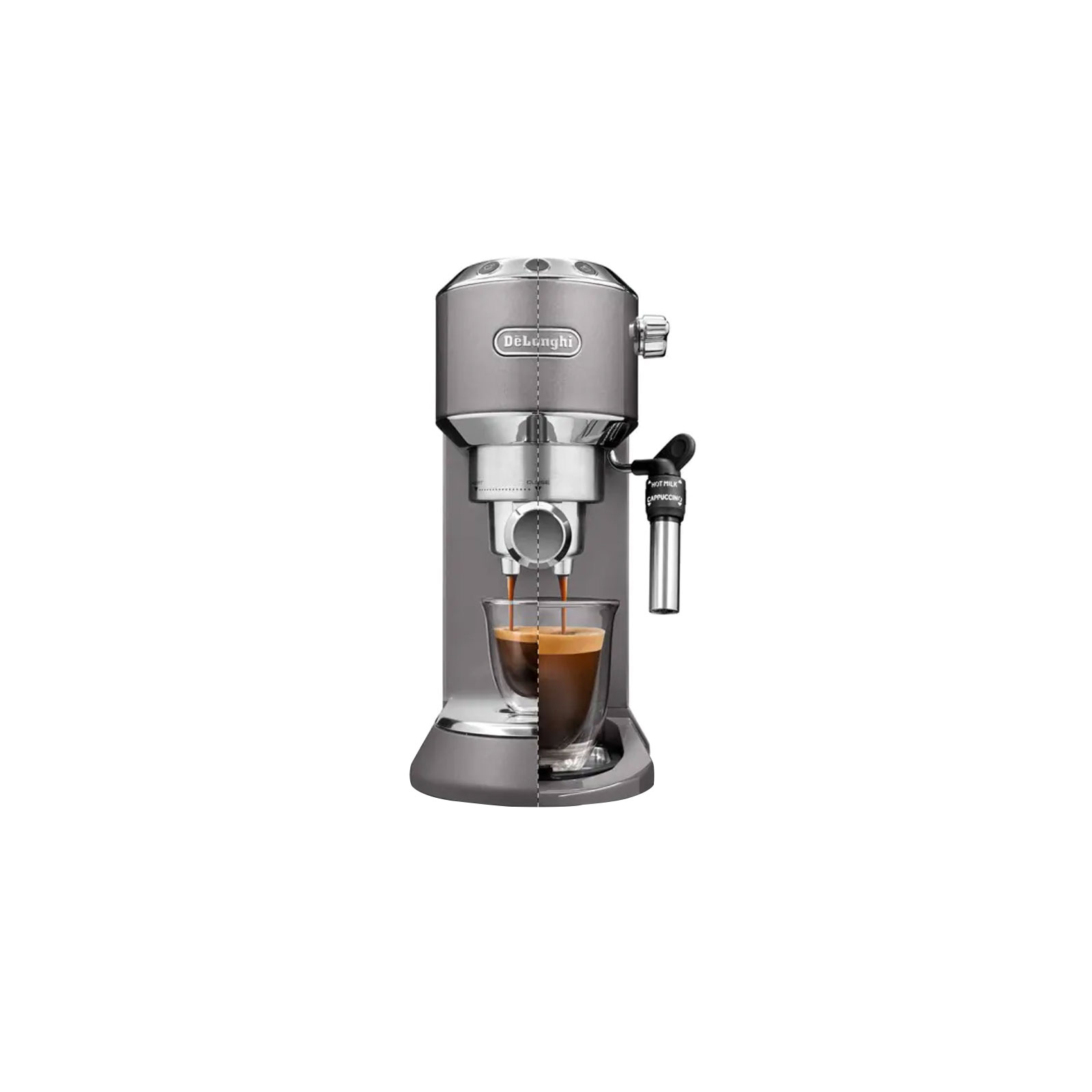 DeLonghi EC 785.GY DEDICA METALLICS THE BARISTA PACK Espressomaschine grau