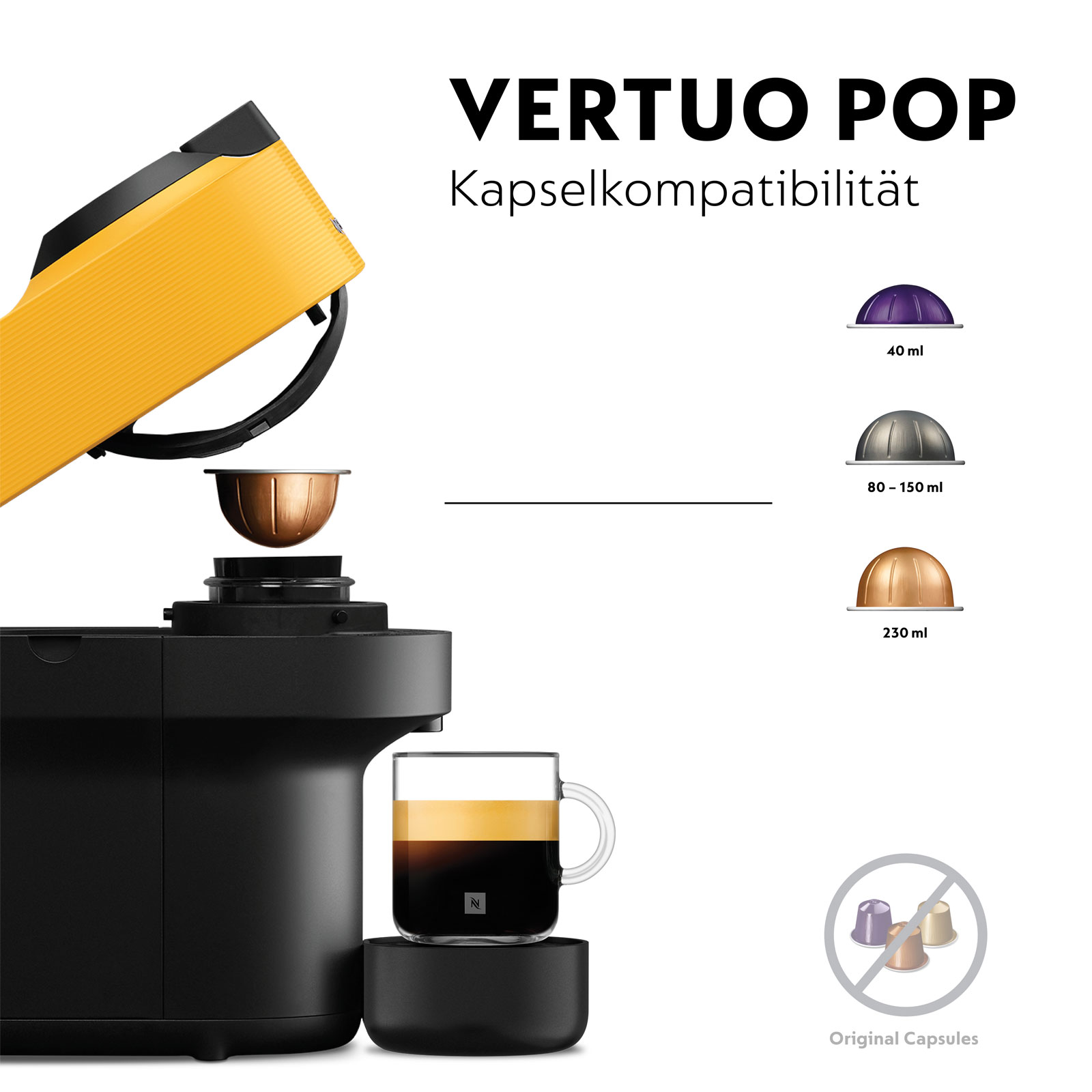 DeLonghi ENV90.Y  Vertuo Pop Nespresso Kapselmaschine + Aeroccino 3 Milchschäumer DeLonghi ENV90.Y  Vertuo Pop Nespresso Kapselmaschine + Aeroccino 3 Milchschäumer