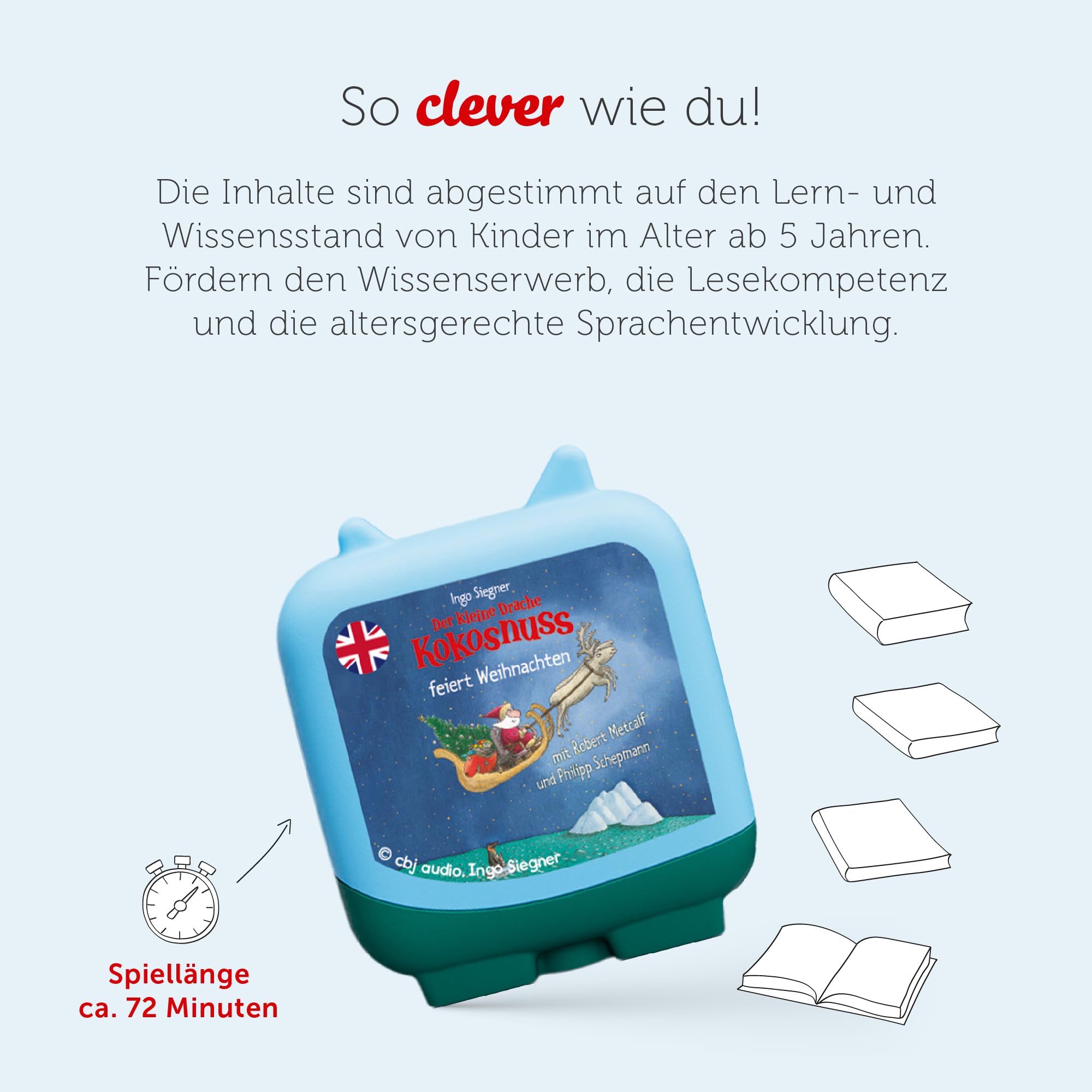 Tonies Clever Tonie, Der kleine Drache Kokosnuss feiert Weihnachten.