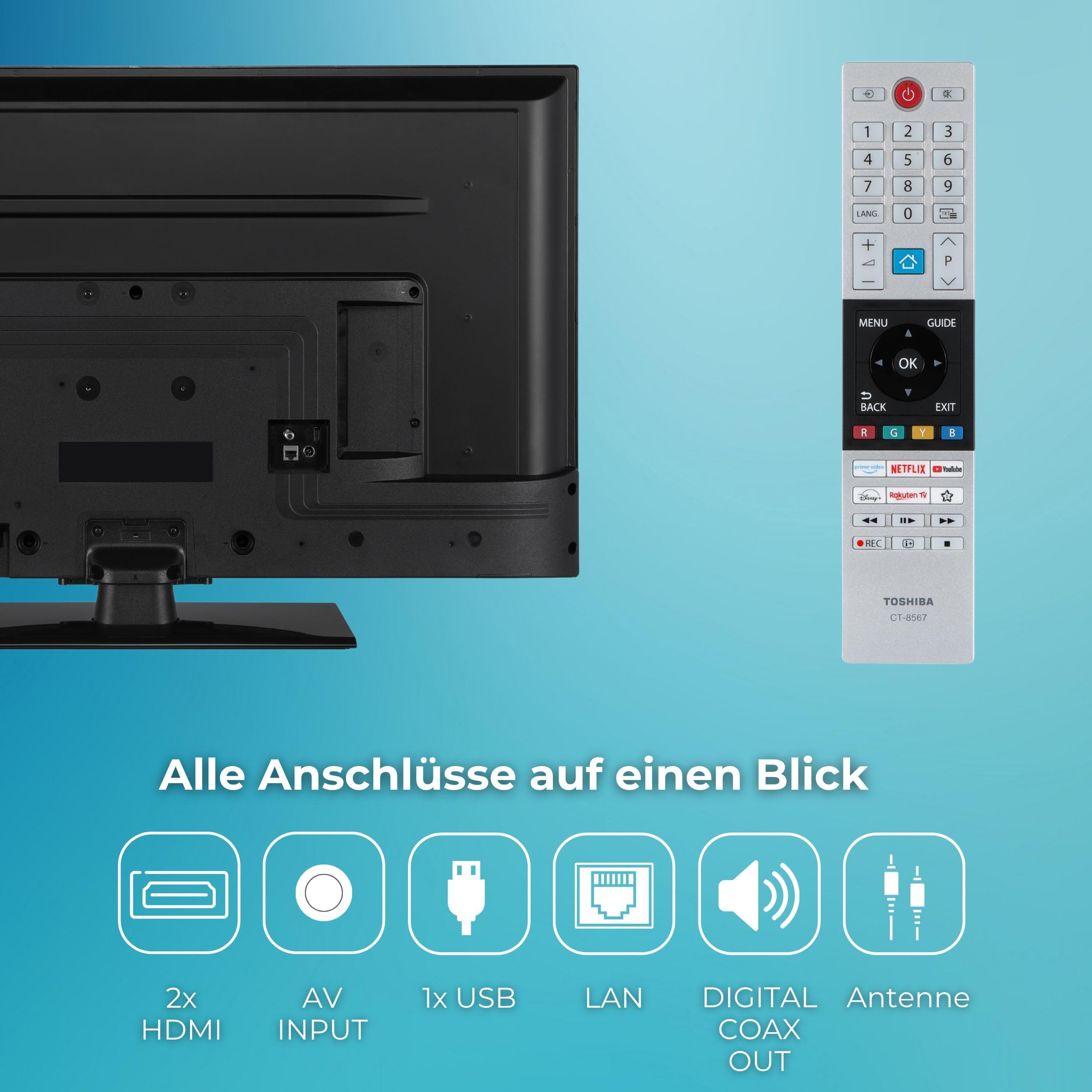 TOSHIBA 43LV3F63DA LED Smart TV VIDAA Full HD Fernseher HDR