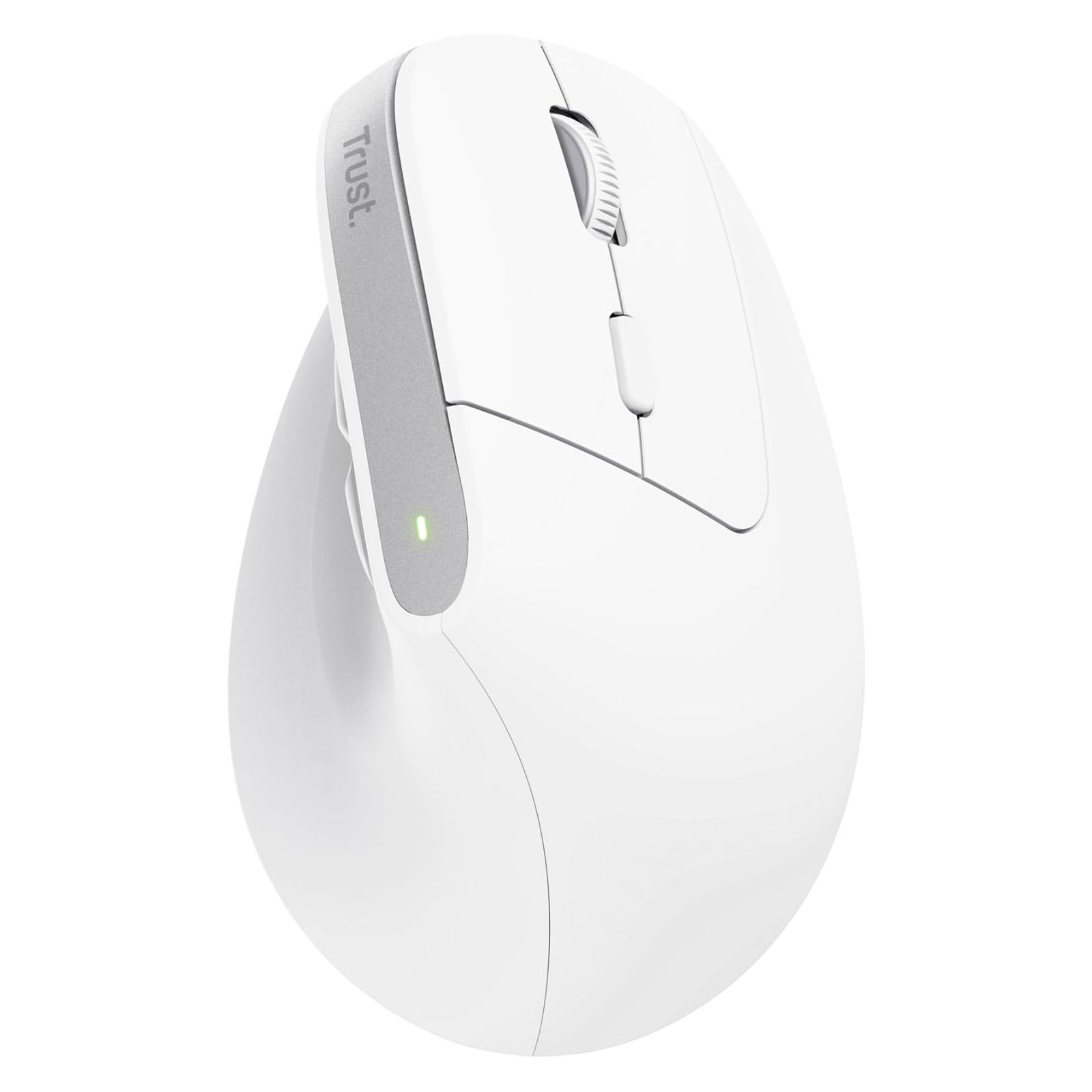 Trust Bayo+ Ergonomische kabellose Maus für mehrere Geräte, Weiß (25399)