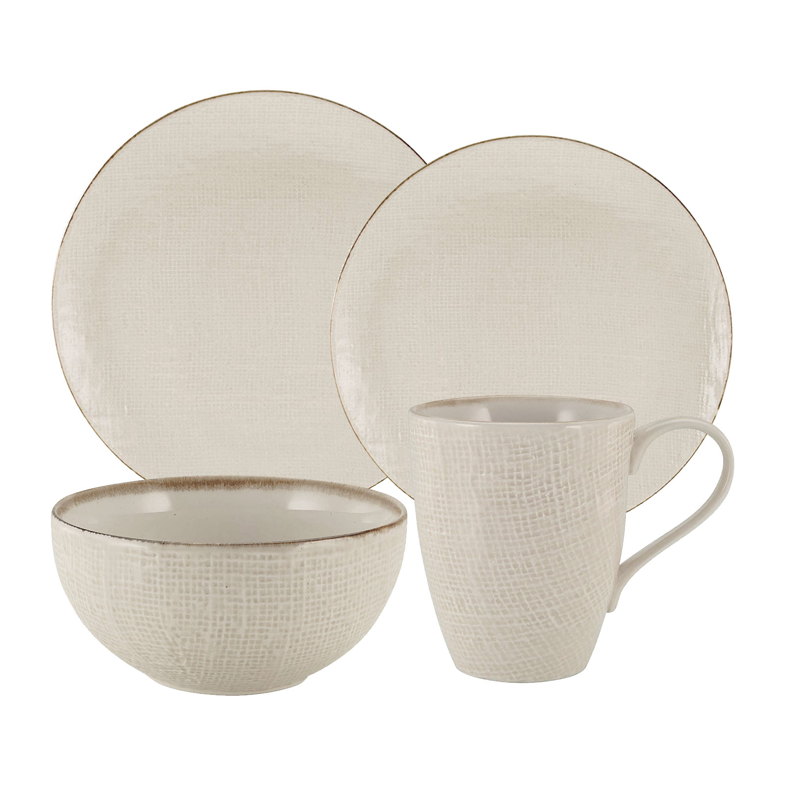 CreaTable 22239 Serie CANVAS Mediterran Geschirrset Kombiservice 16 teilig