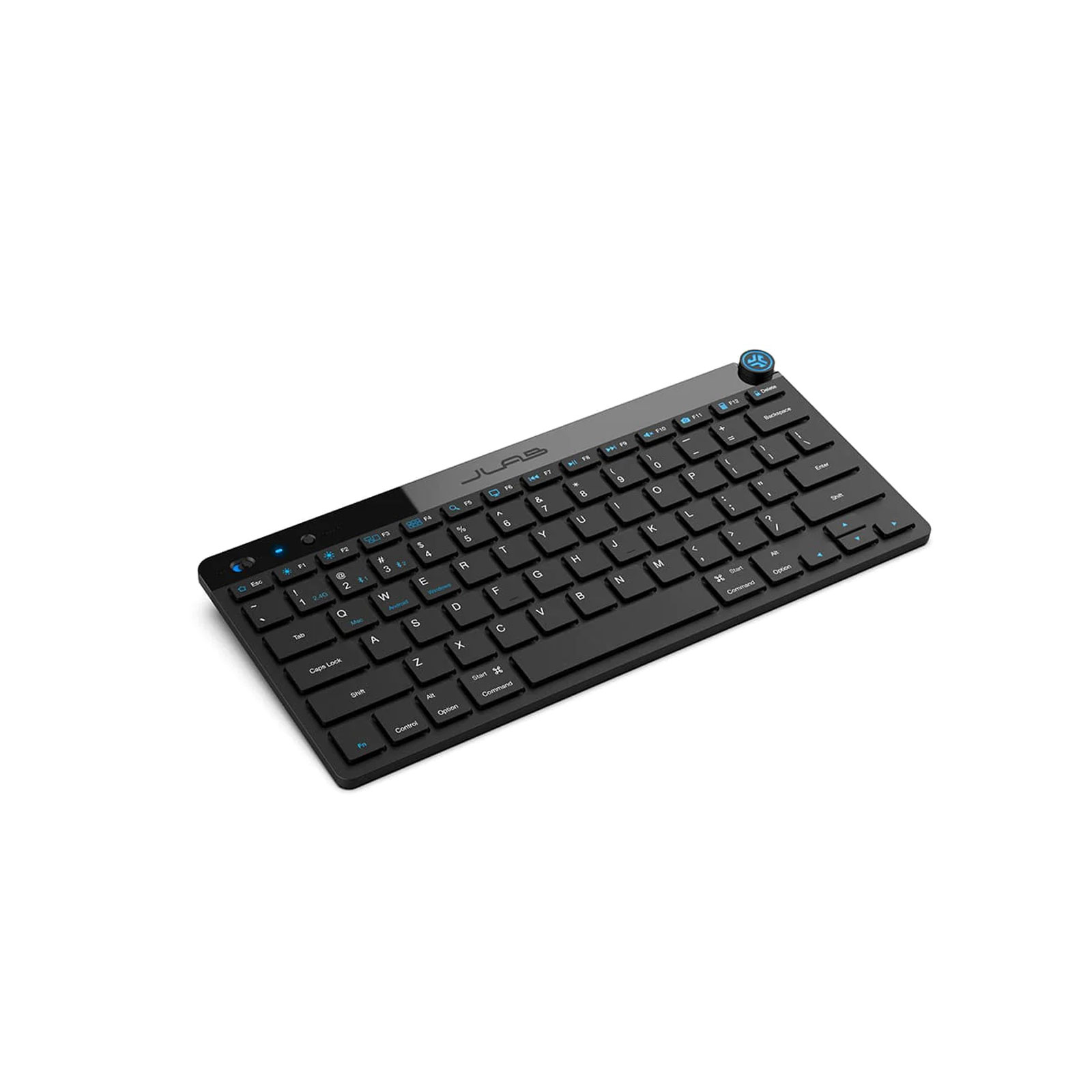 JLab Go Keyboard Schwarz Wireless-Tastatur Bluetooth und 2,4 GHZ USB Dongle 