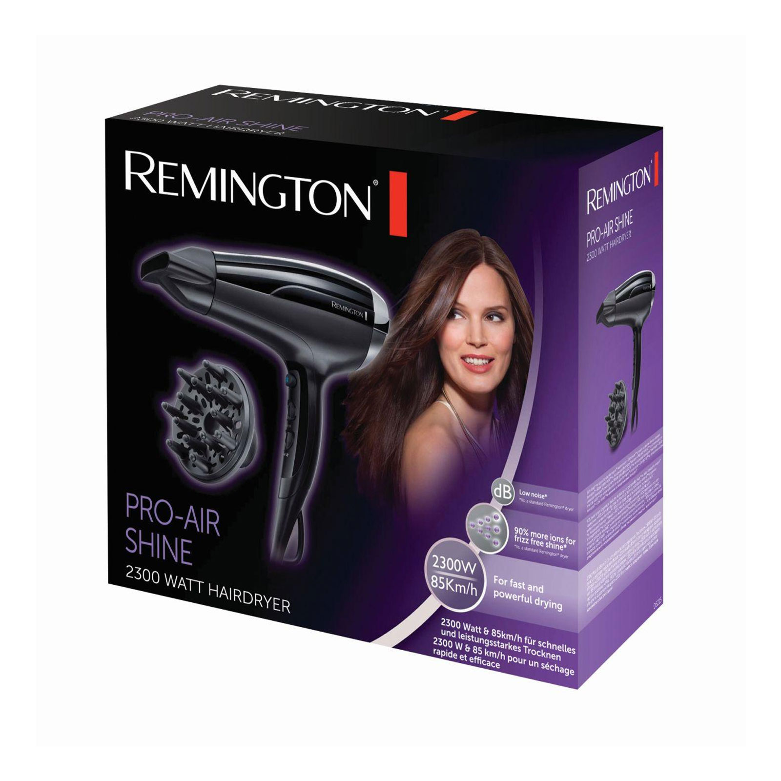 Remington D 5215 Pro Air Shine HAARTROCKNER schwarz/silber