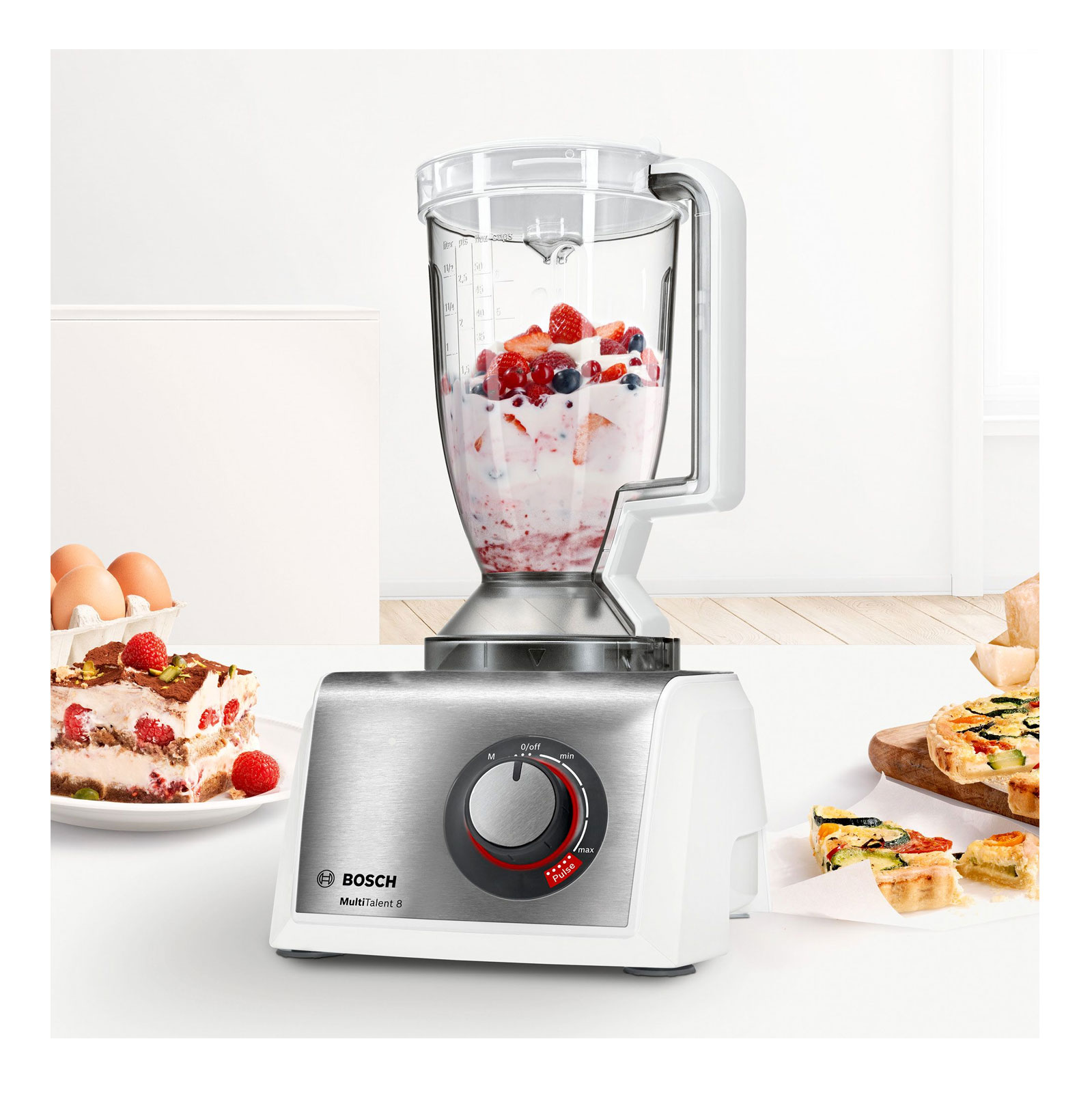 Bosch MC812S814	Küchenmaschine Foodprocessor weiß/Edelstahl