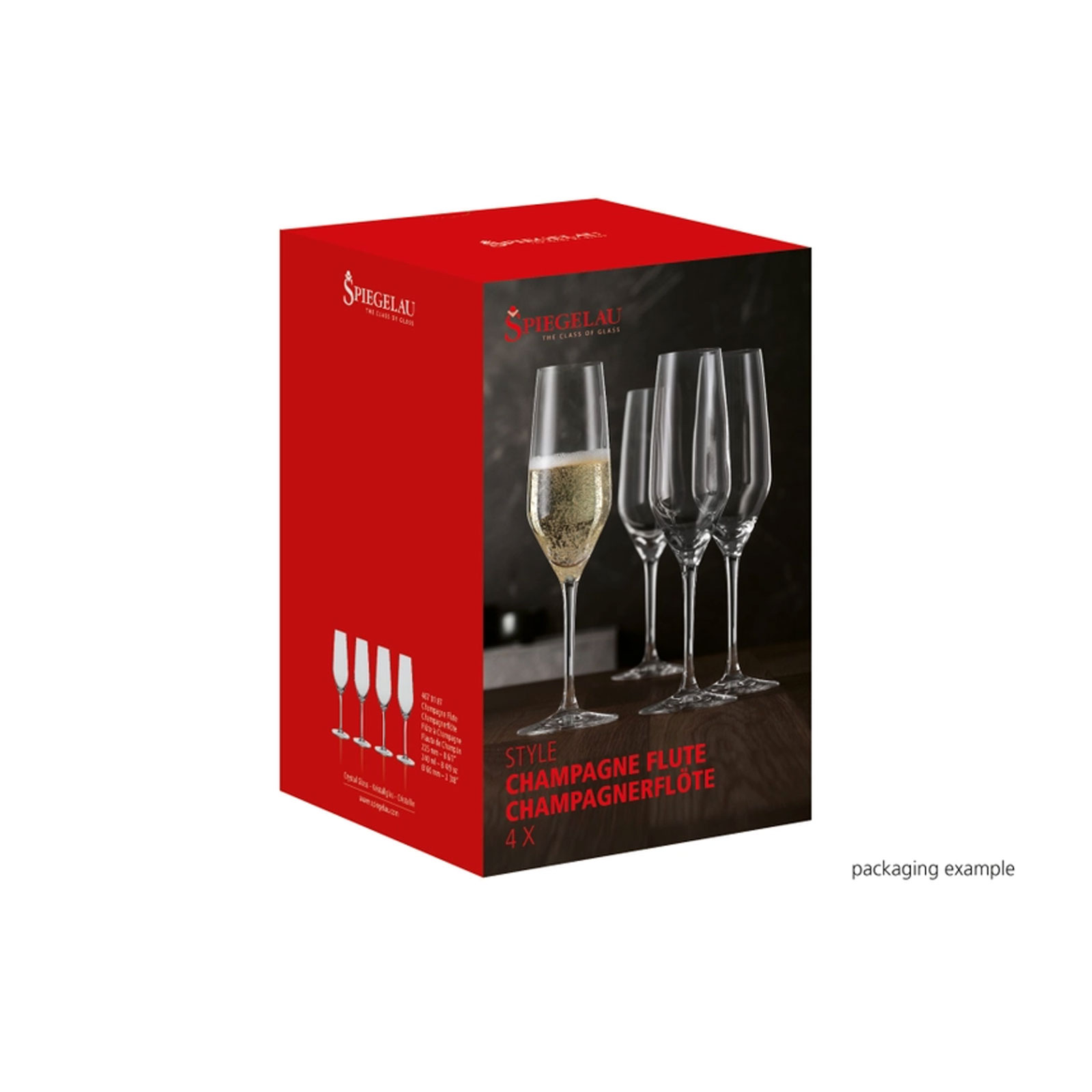 Spiegelau  4-tlg. Champagnerflöten-Set, Kristallglas, 240 ml, Style, 4670187