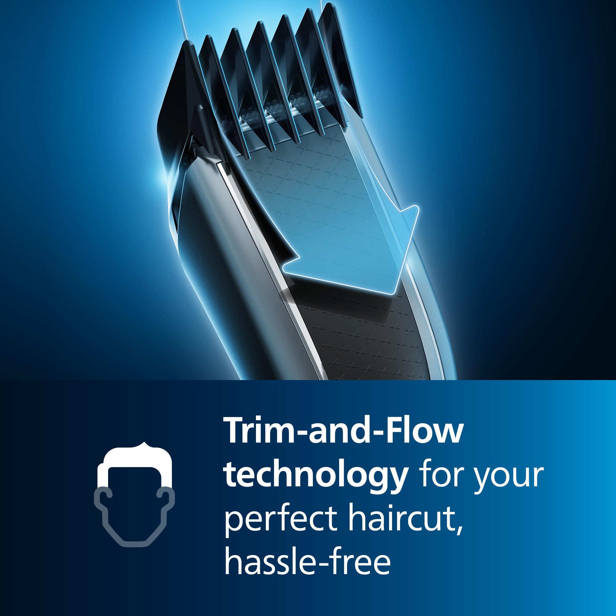 Philips Series 7000 Haarschneider mit Trim-n-Flow-Technologie HC7650/15