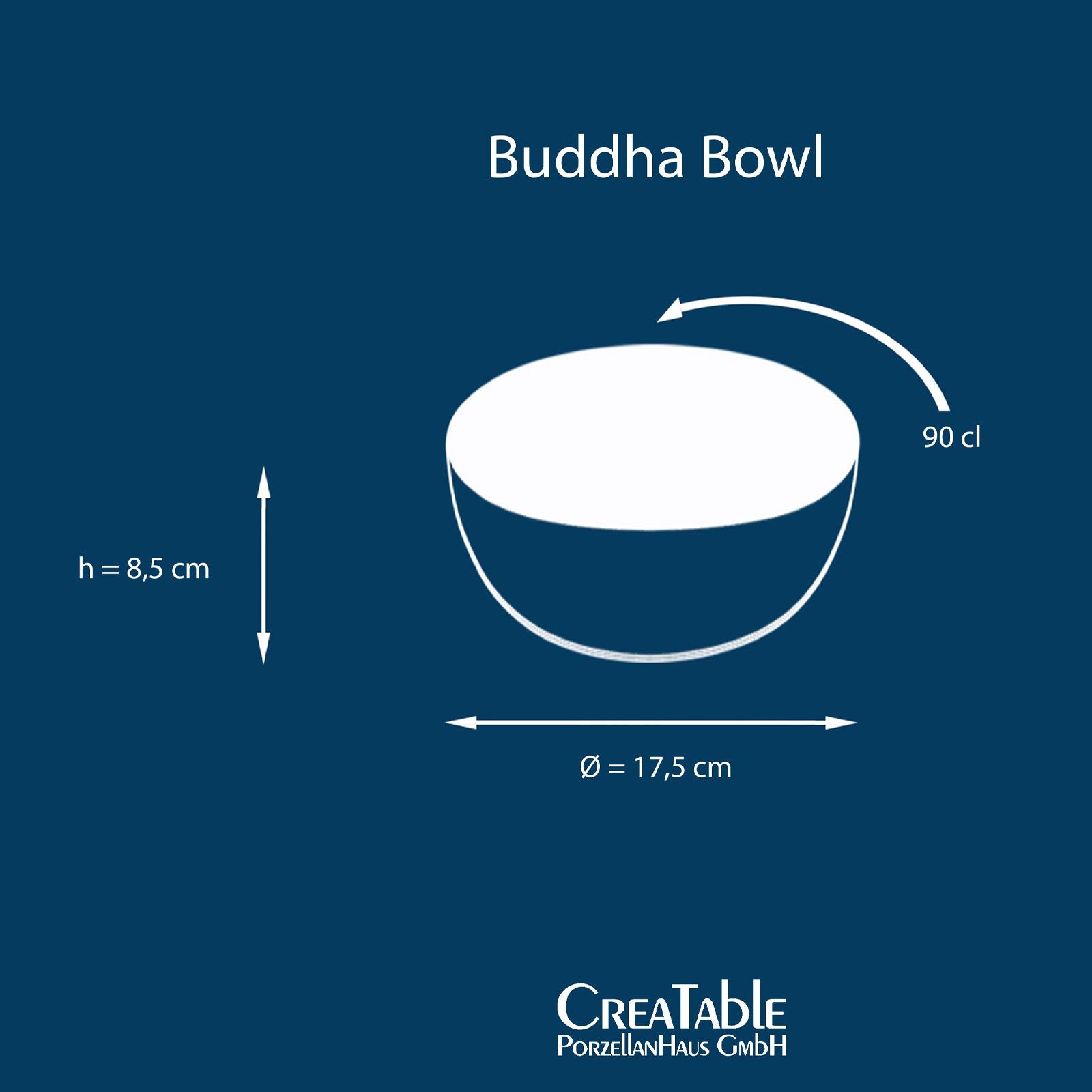 CreaTable, 22879, Serie Nature Collection Green Life Bowls, 4-teiliges Geschirrset, Buddha Bowl Set aus Steinzeug