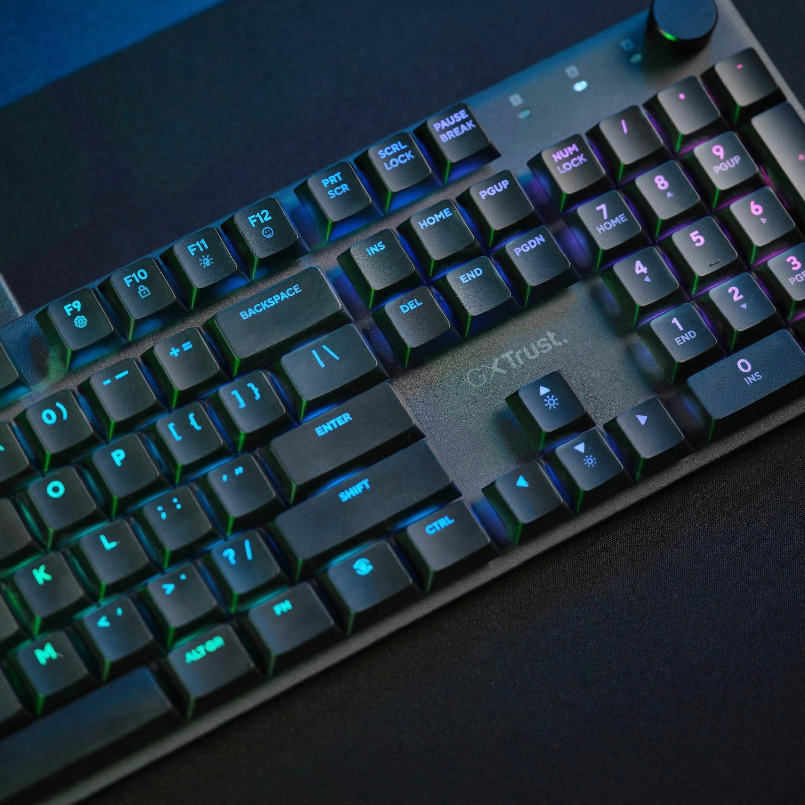 Trust GXT866 TORIX mechanische Gaming-Tastatur RGB Lautstärkeregler