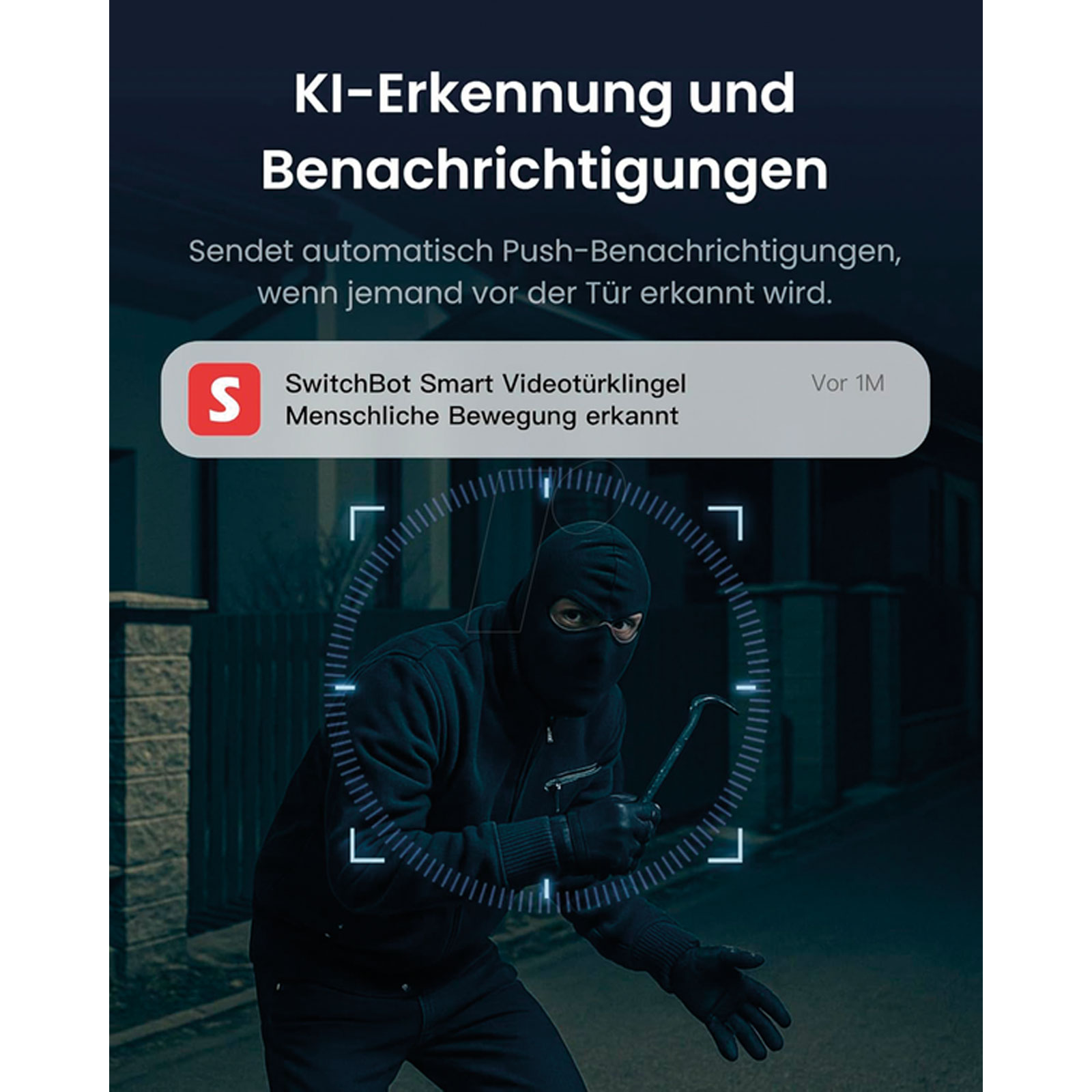 SwitchBot Videotürklingel inklusive Gegensprechanlage mit Monitor