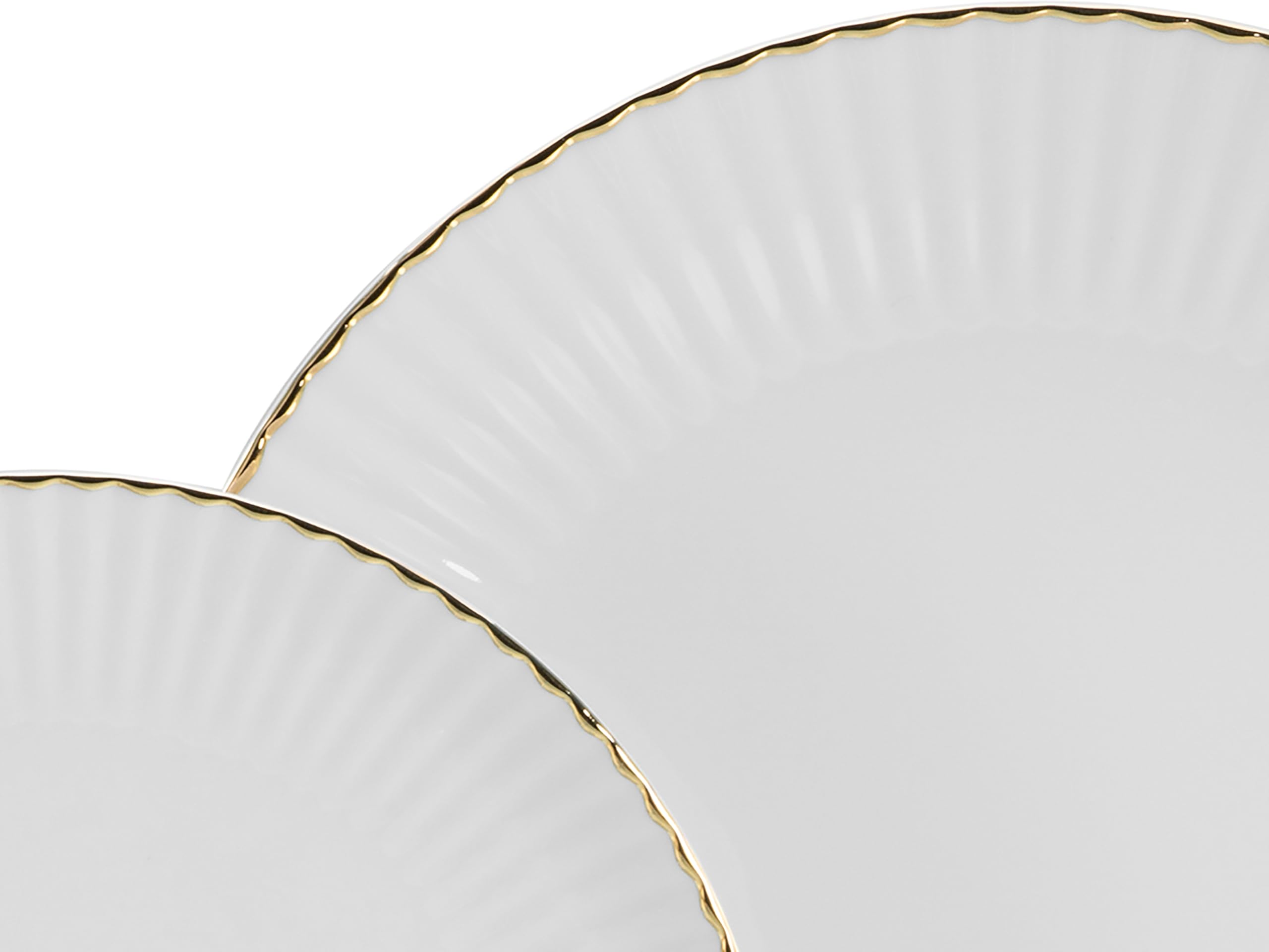 CreaTable, 20753, Serie Allegra Goldband, 30-teiliges Geschirrset für 6 Personen