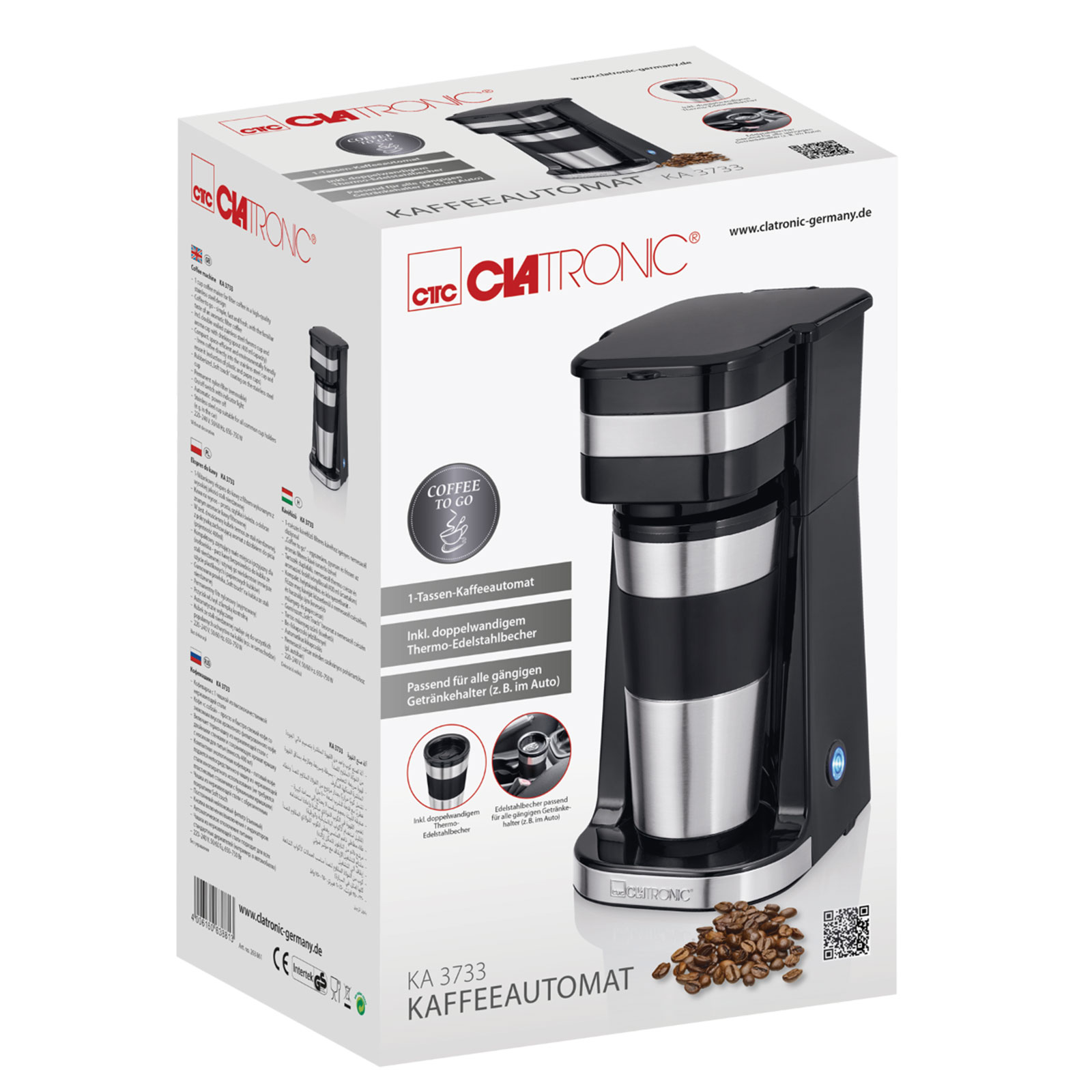 Clatronic KA 3733 1-Tassen-Thermo-Kaffeeautomat