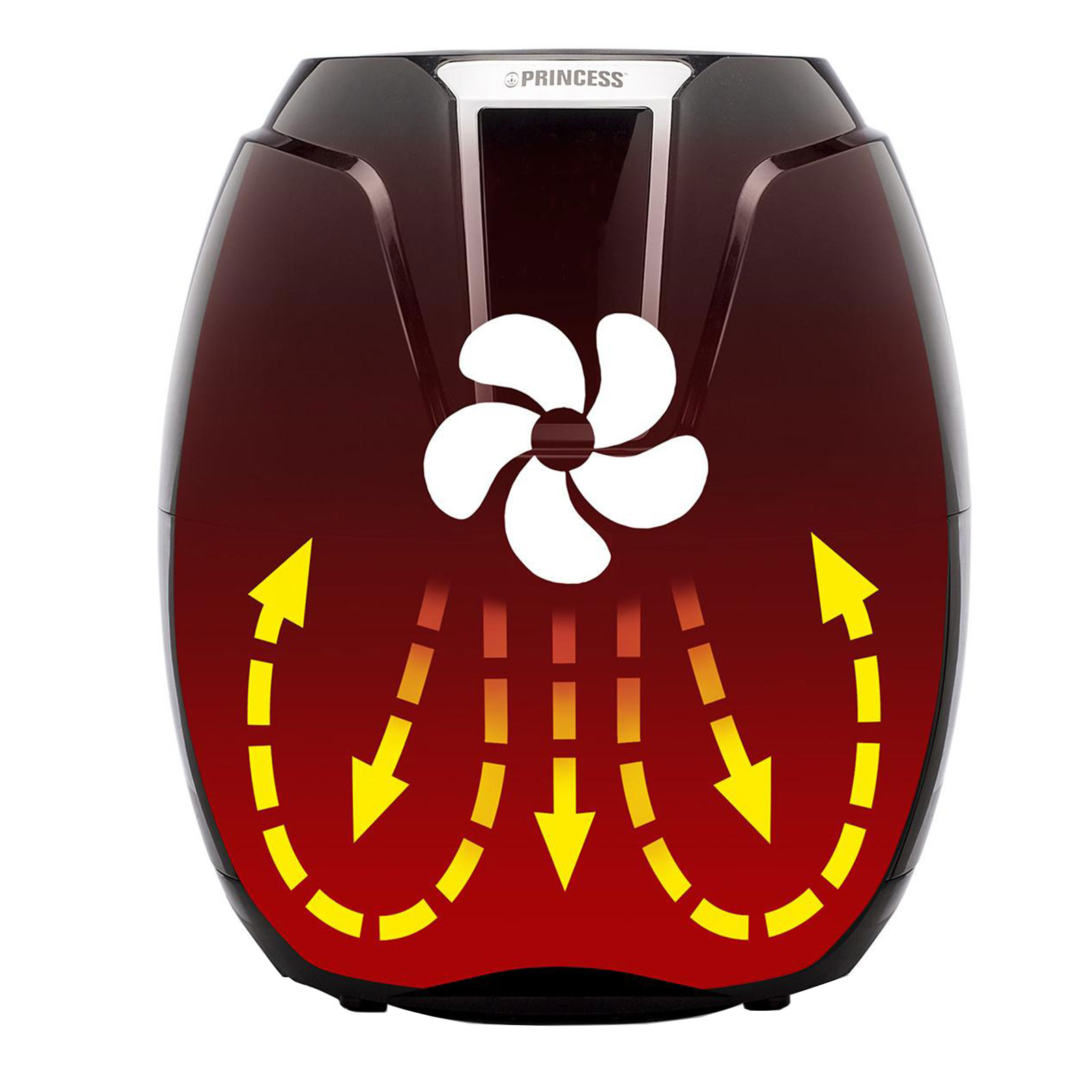PRINCESS 182021 Digital Aerofryer XL Heißluft-Fritteuse schwarz