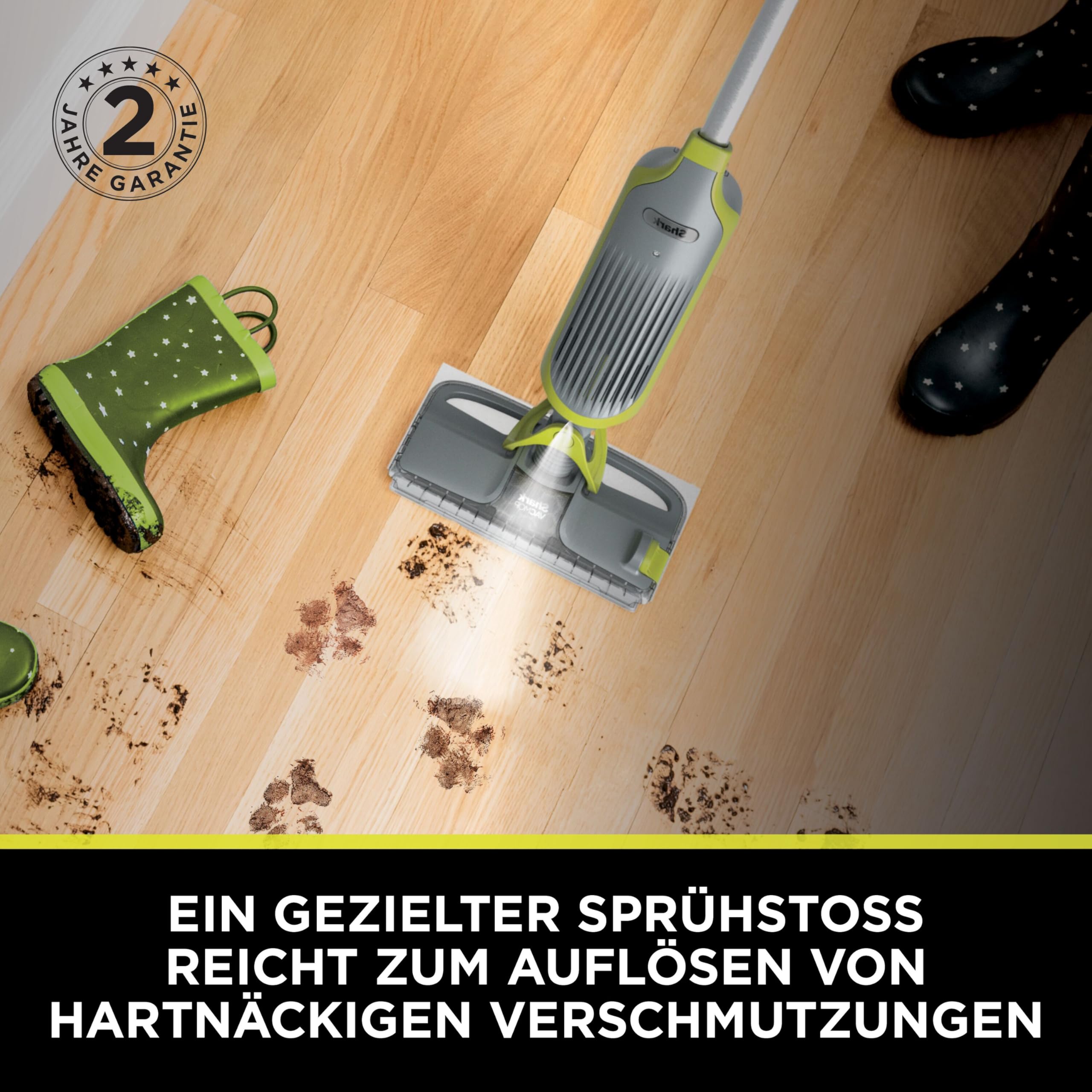 Shark VacMop Akku-Staubsauger und Wischer mit Sprühfunktion für Hartböden
