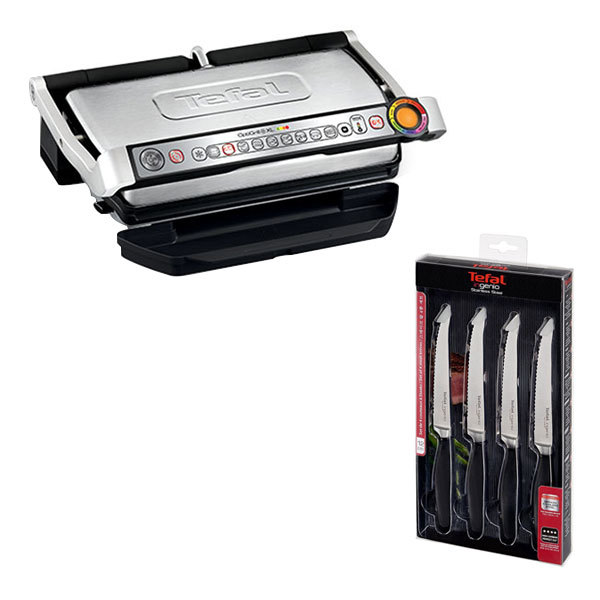 Tefal 722 XL-Optigrill + Tefal Steakmesser 4er Set