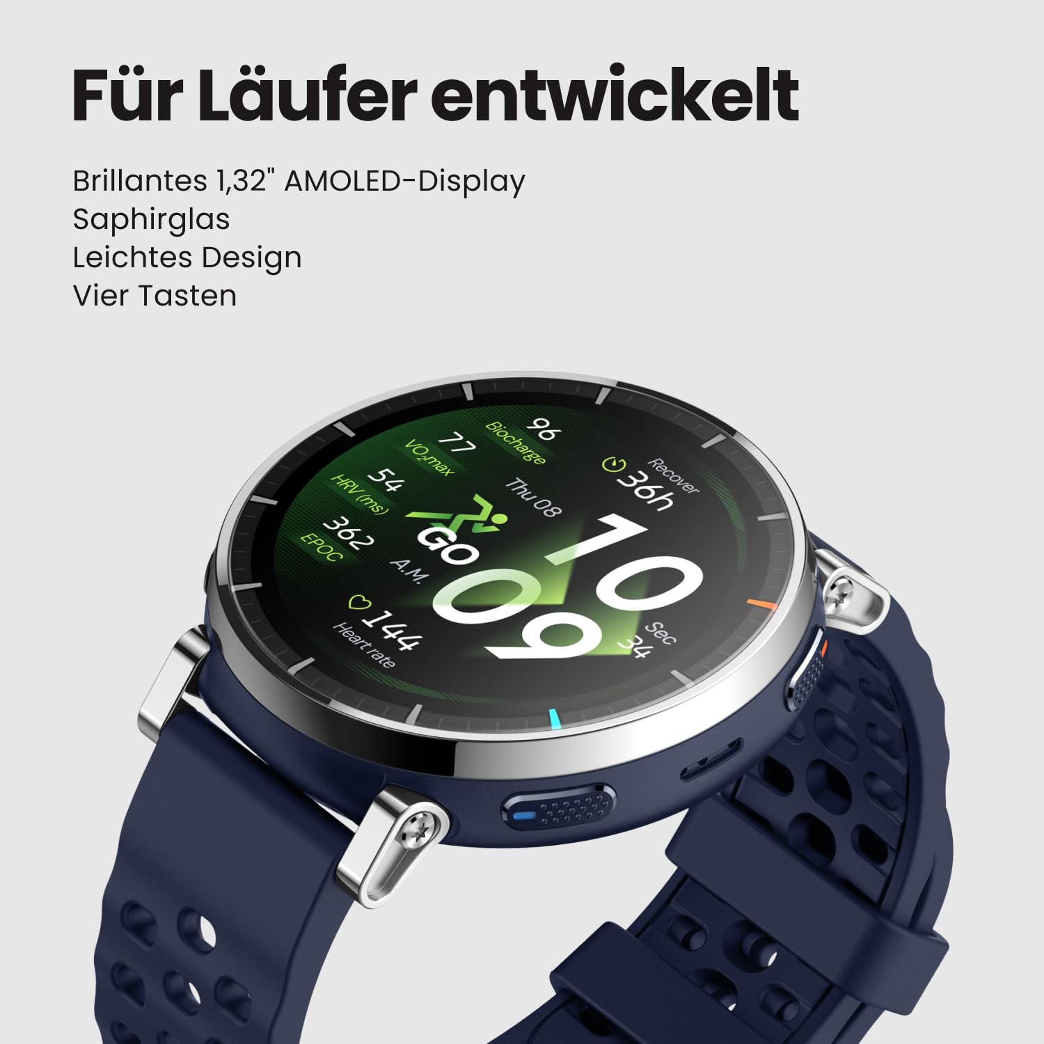 Amazfit Active 3 Premium 45mm GPS Lauf-Smartwatch