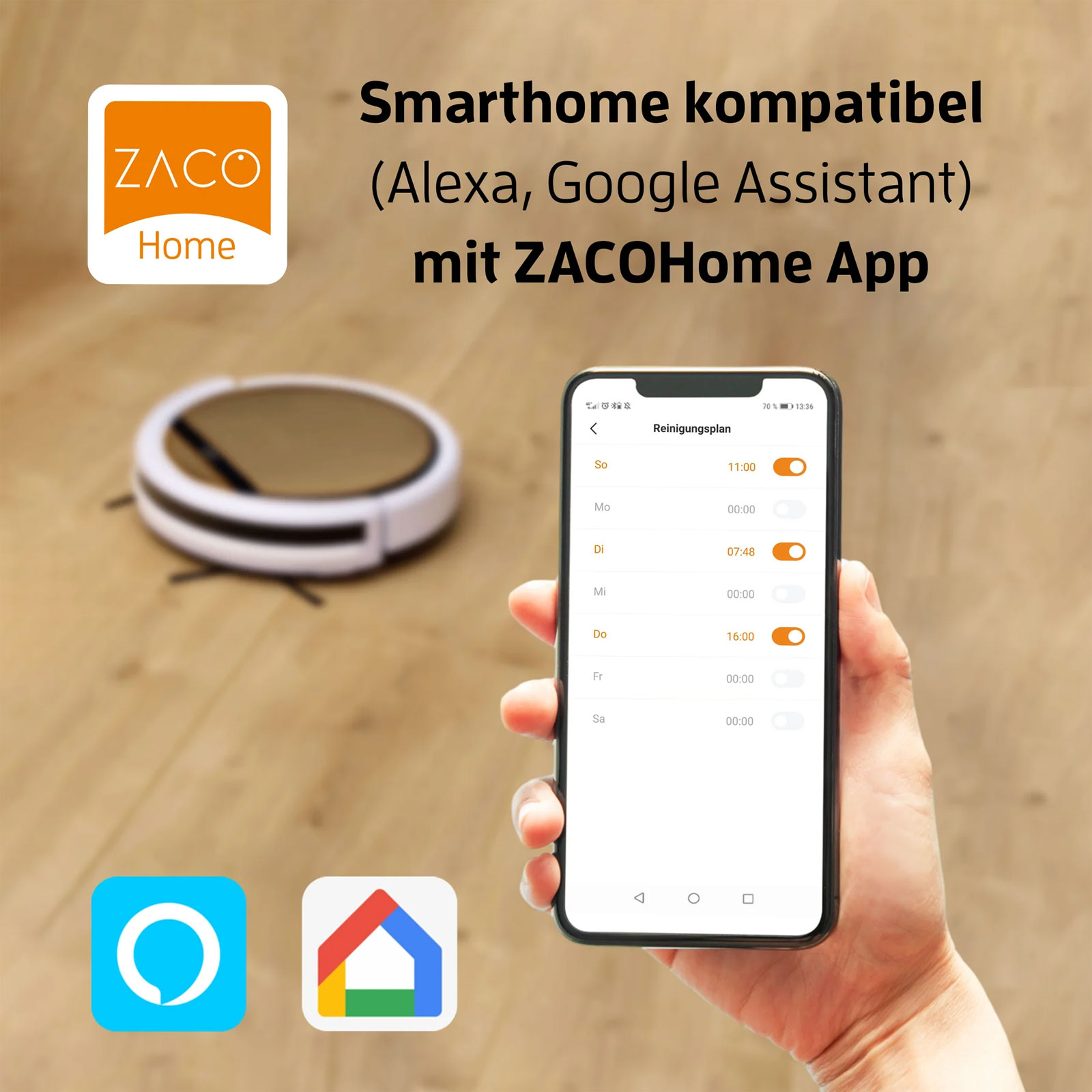 Zaco V5x Saug- und Wischroboter bronze brown Zaco V5x Saug- und Wischroboter bronze brown