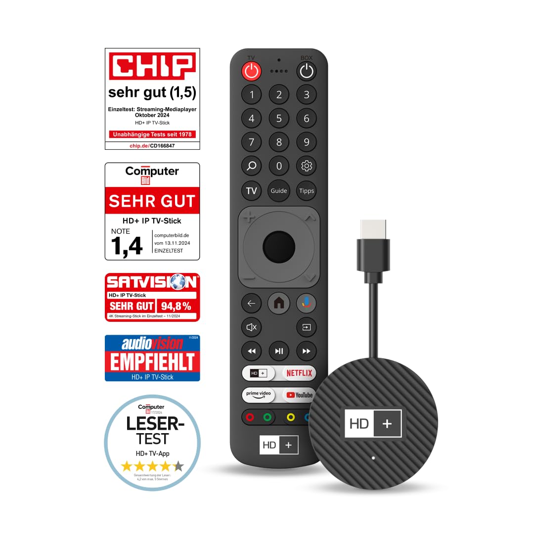 HD+ IP TV-Stick – Der TV-Stick, der Immer direkt mit Live-Fernsehen startet