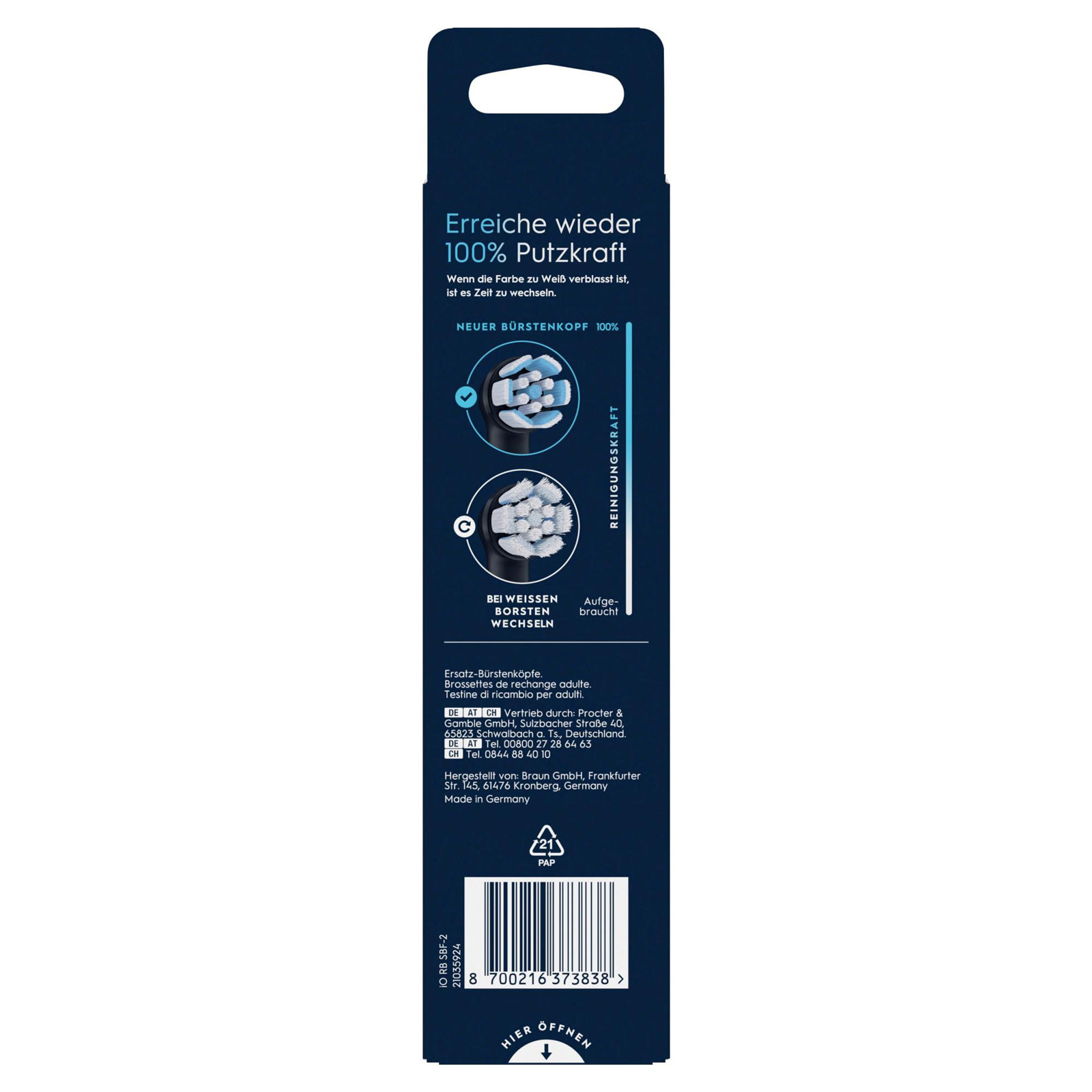 Oral-B iO Original Aufsteckbürsten 2er Set Schwarz Oral-B iO Original Aufsteckbürsten 2er Set Schwarz