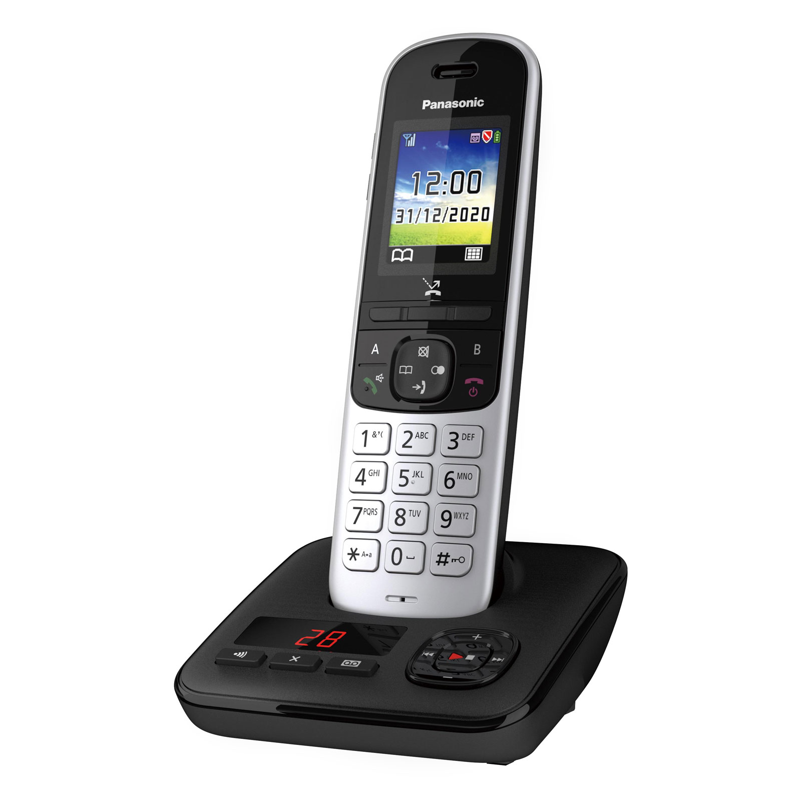 Panasonic KX-TGH 720 GS GG Schnurloses-Telefon mit Anrufbeantworter
