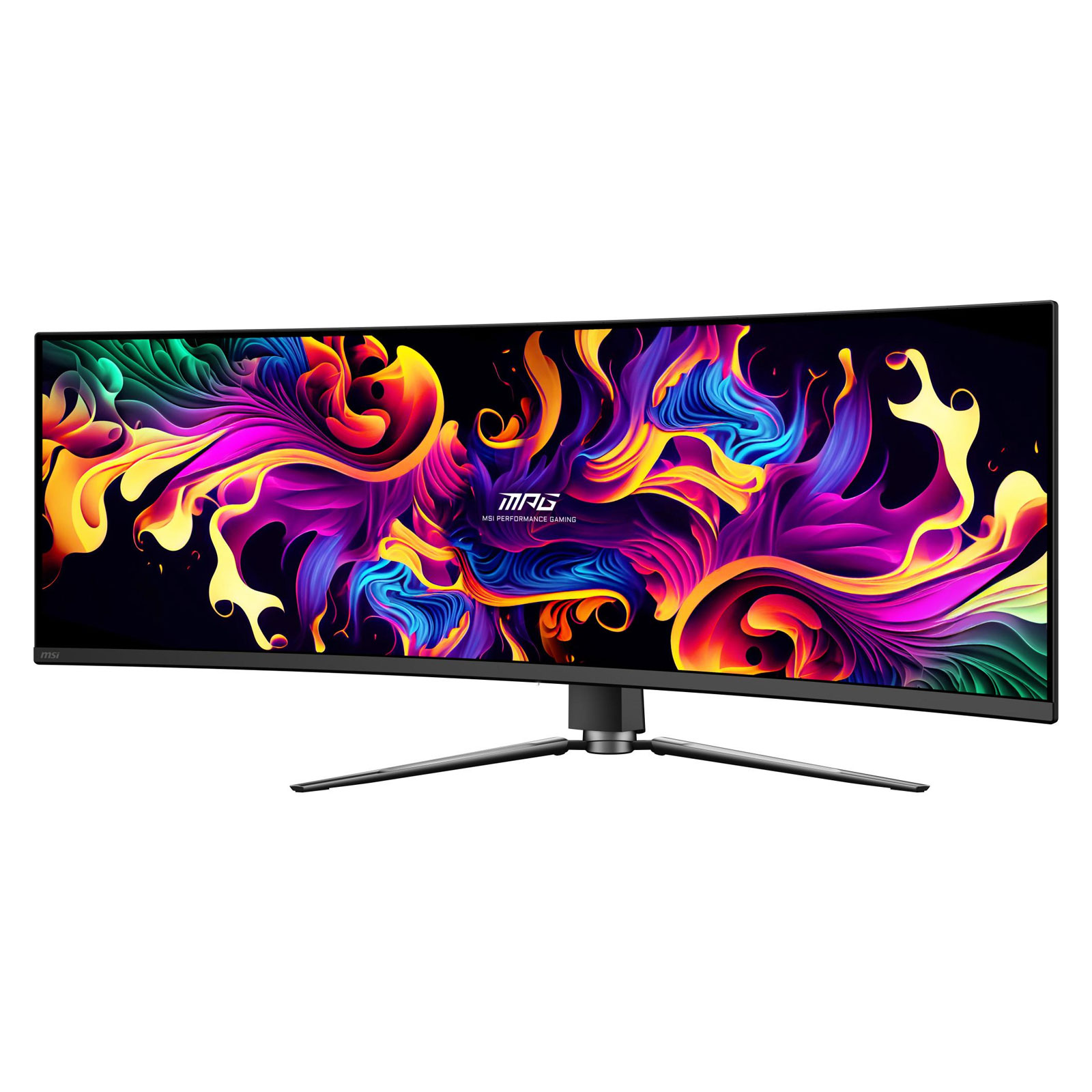 MSI Gaming-Monitor MPG 491CQPDE, Schwarz, 49 Zoll, DQHD, OLED, Curved, 144 Hz, 0,03 ms (USB-Hub, HDMI, DisplayPort, höhenverstellbar, neigbar, schwenkbar, VESA Adaptive Sync)