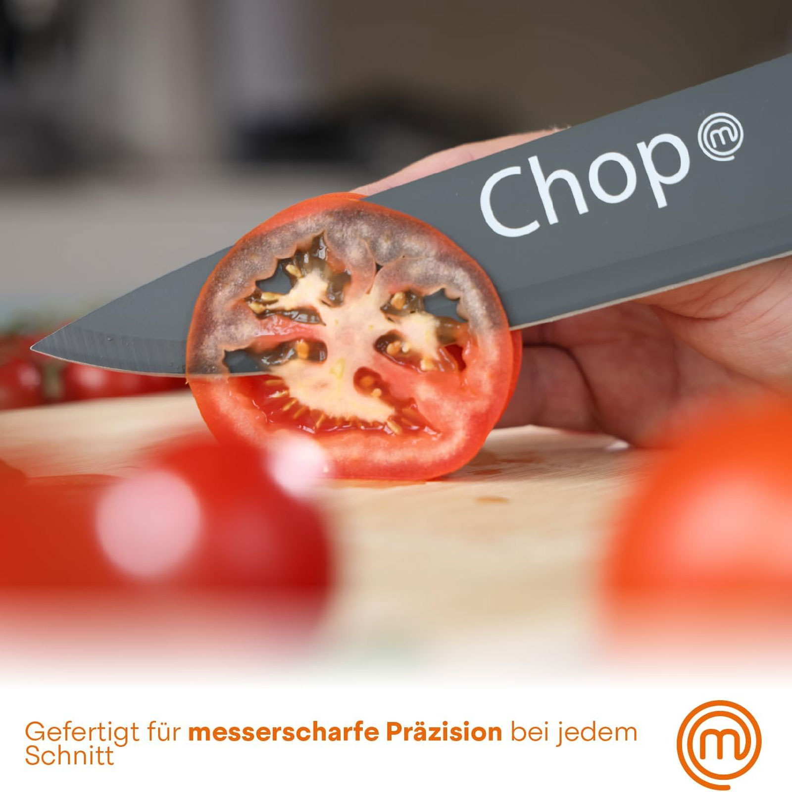 MasterChef FSC Schneidebrett + 5-teiliges Küchenmesser-Set