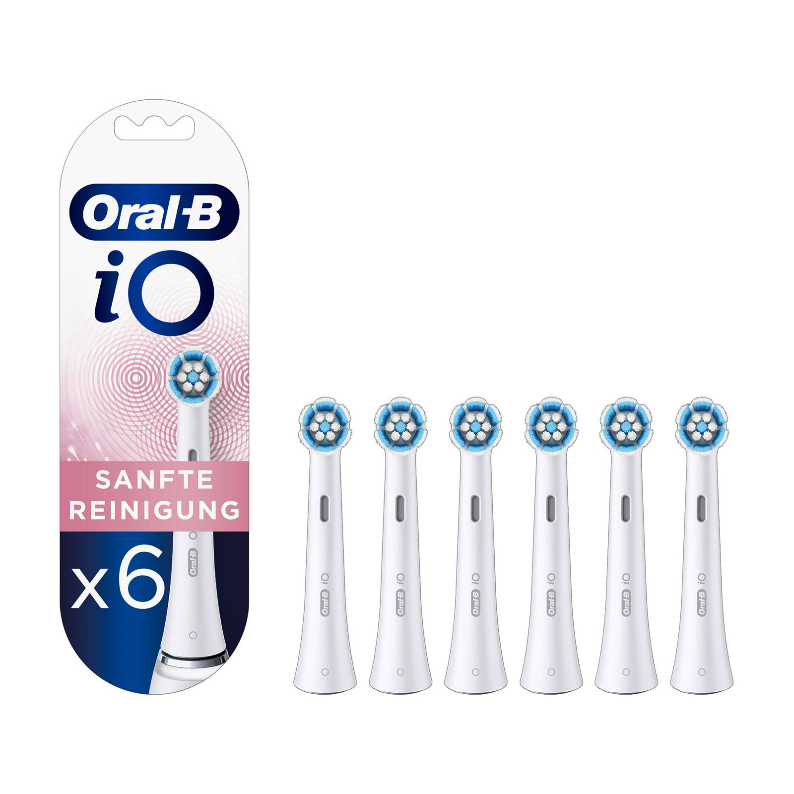 Oral-B iO Sanfte Reinigung, 6 Stück Aufsteckbürsten