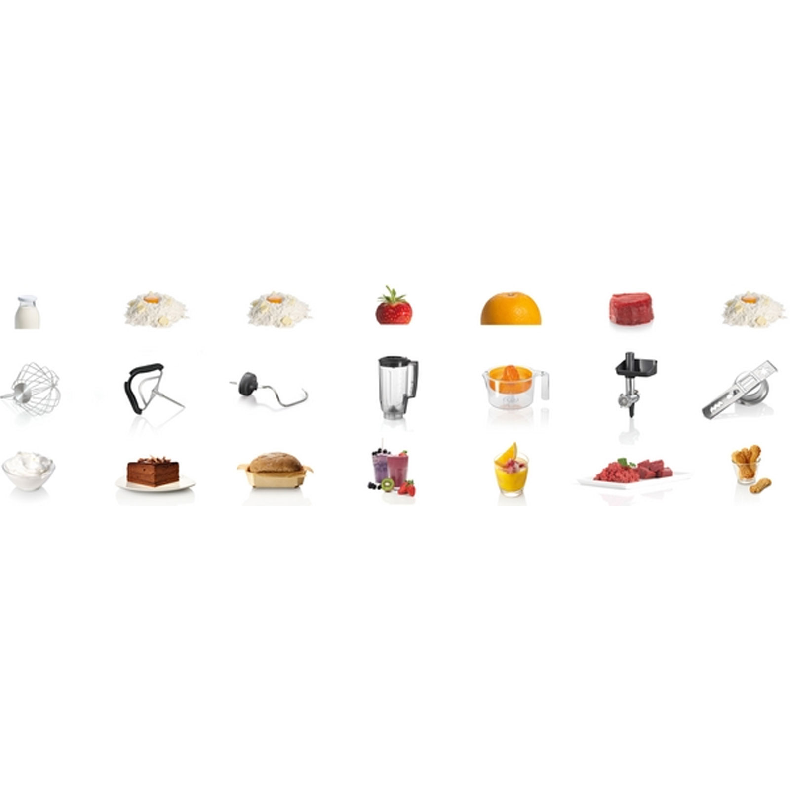 Bosch MUM59S81DE Serie 4 Küchenmaschine MUM 5 1000 W Silber anthrazit