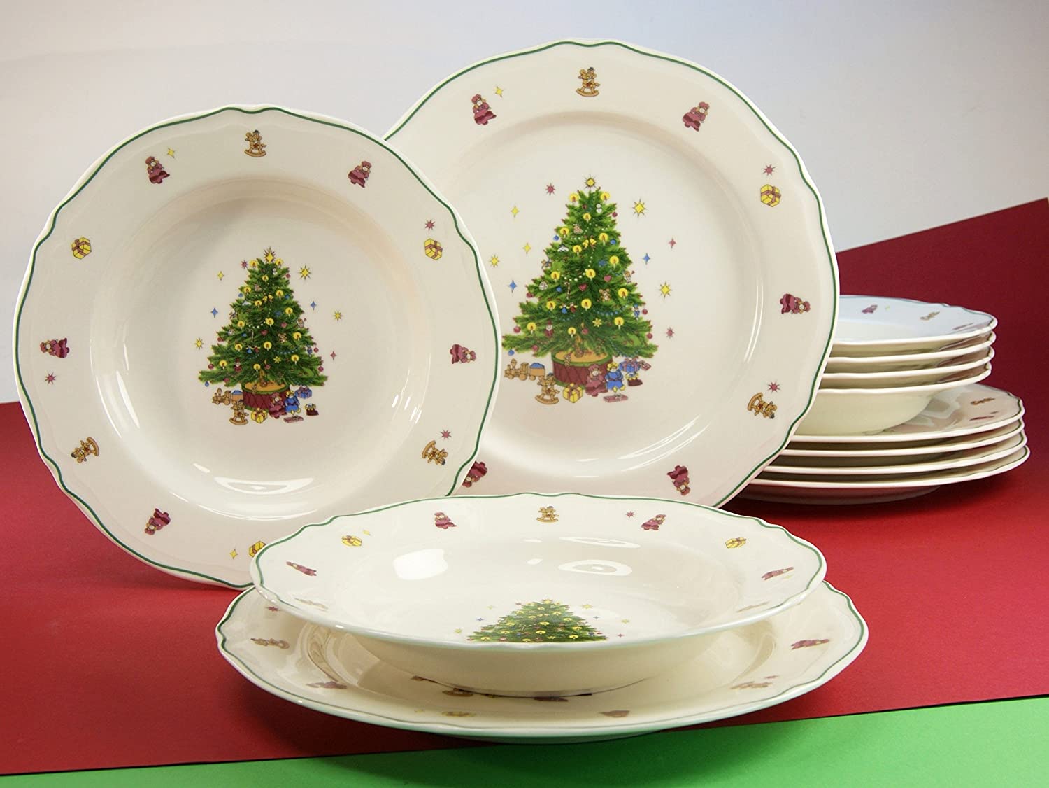 CreaTable, 16183, Serie TANNENBAUM Premium, Tafelservice 12-teilig
