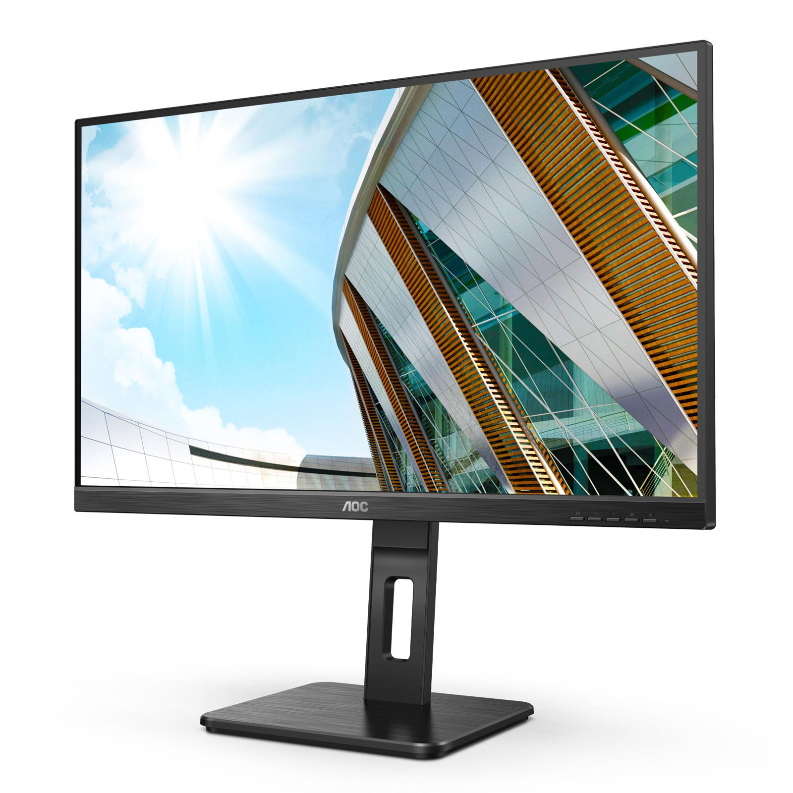 AOC Monitor Q27P2Q, P2, Schwarz, 27 Zoll, WQHD, IPS, 75 Hz, 4 ms (USB, HDMI, DisplayPort, höhenverstellbar, neigbar, schwenkbar, Pivot)