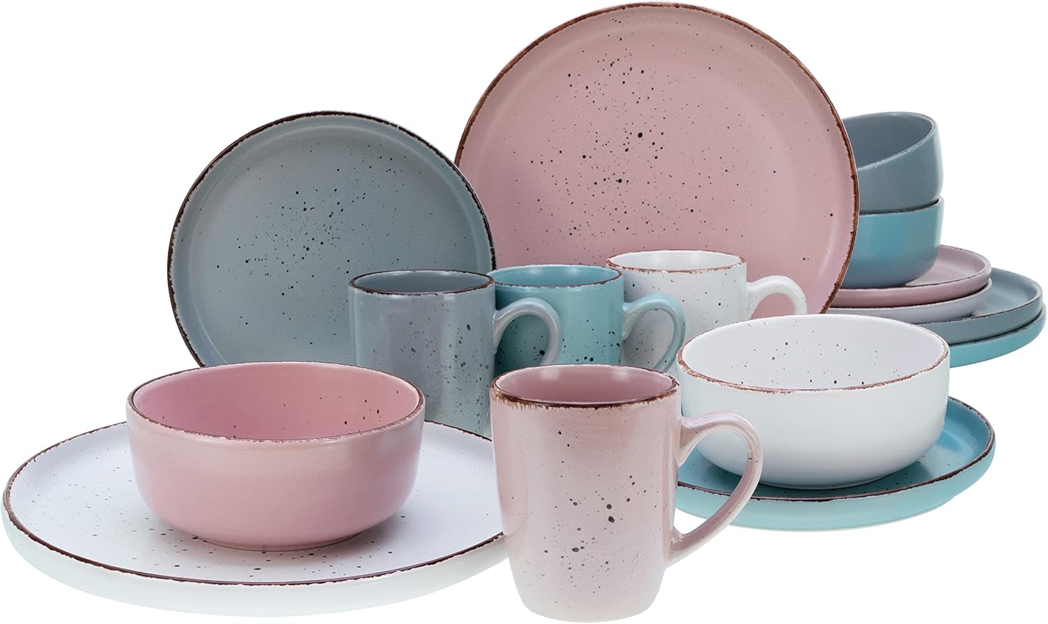 CreaTable, 22908, Serie MODERN FASHION , Geschirrset, Kombiservice 16 teilig
