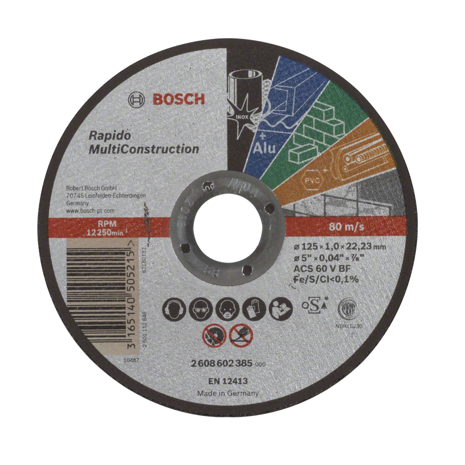 Bosch Professional TS Rapido MC 125 x1,0mm gerade TS