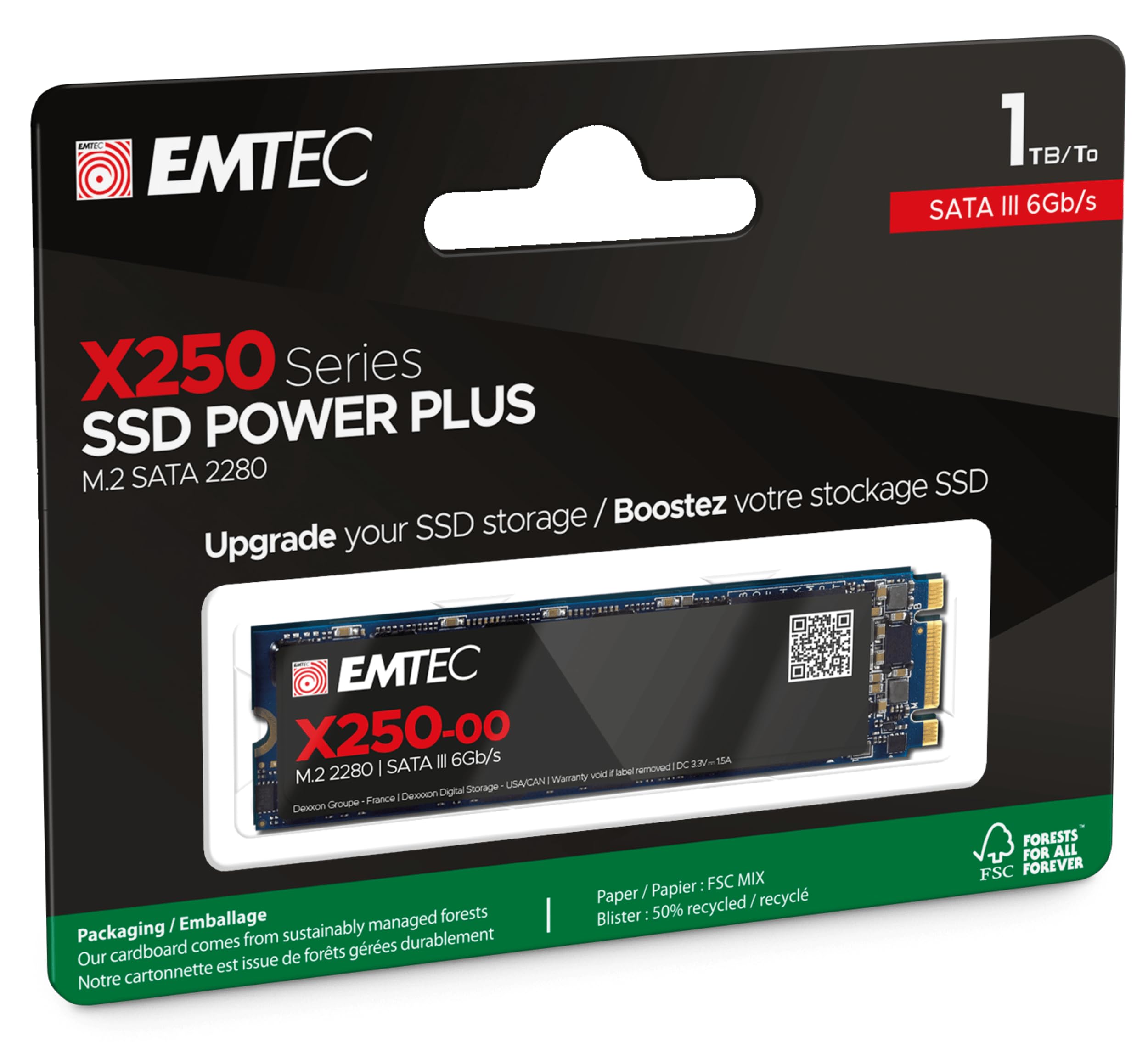EMTEC X250 M2 SATA SSD Power Plus 1 TB SATA III EMTEC X250 M2 SATA SSD Power Plus 1 TB SATA III