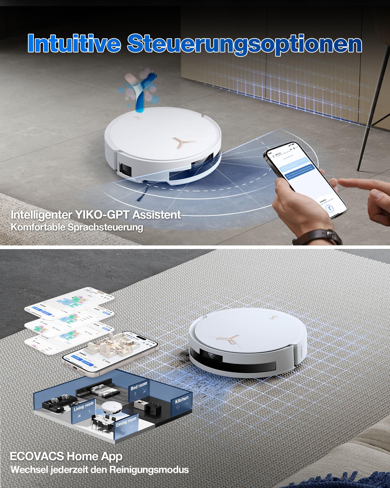 Ecovacs Deebot T50 Max Pro Omni Weiß